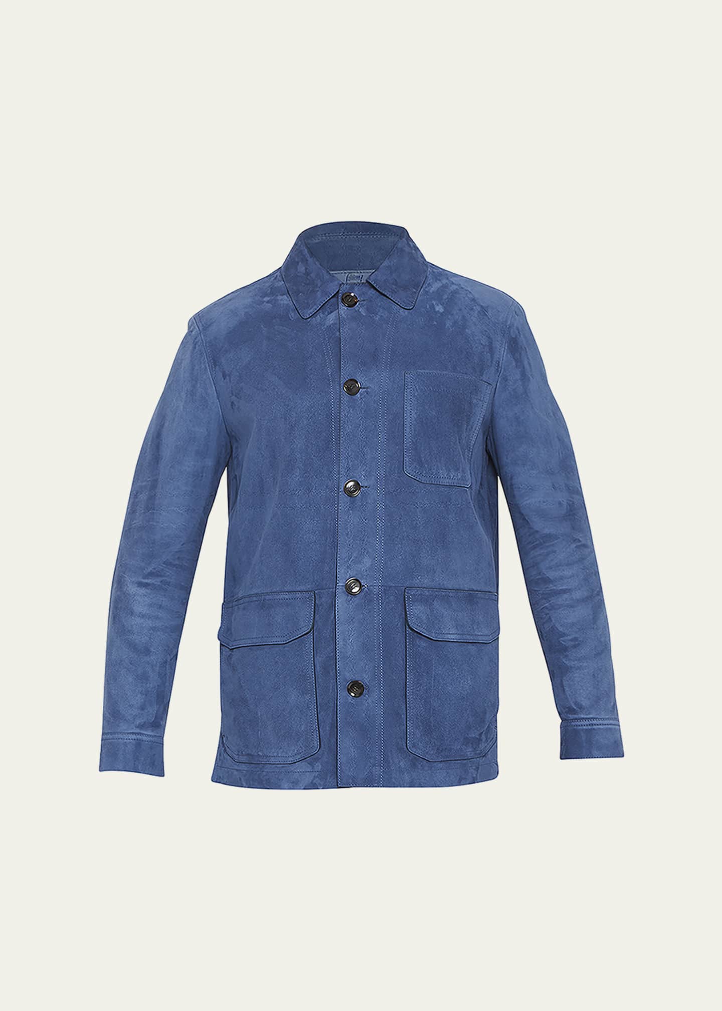 Brioni Men s Suede Work Jacket Bergdorf Goodman
