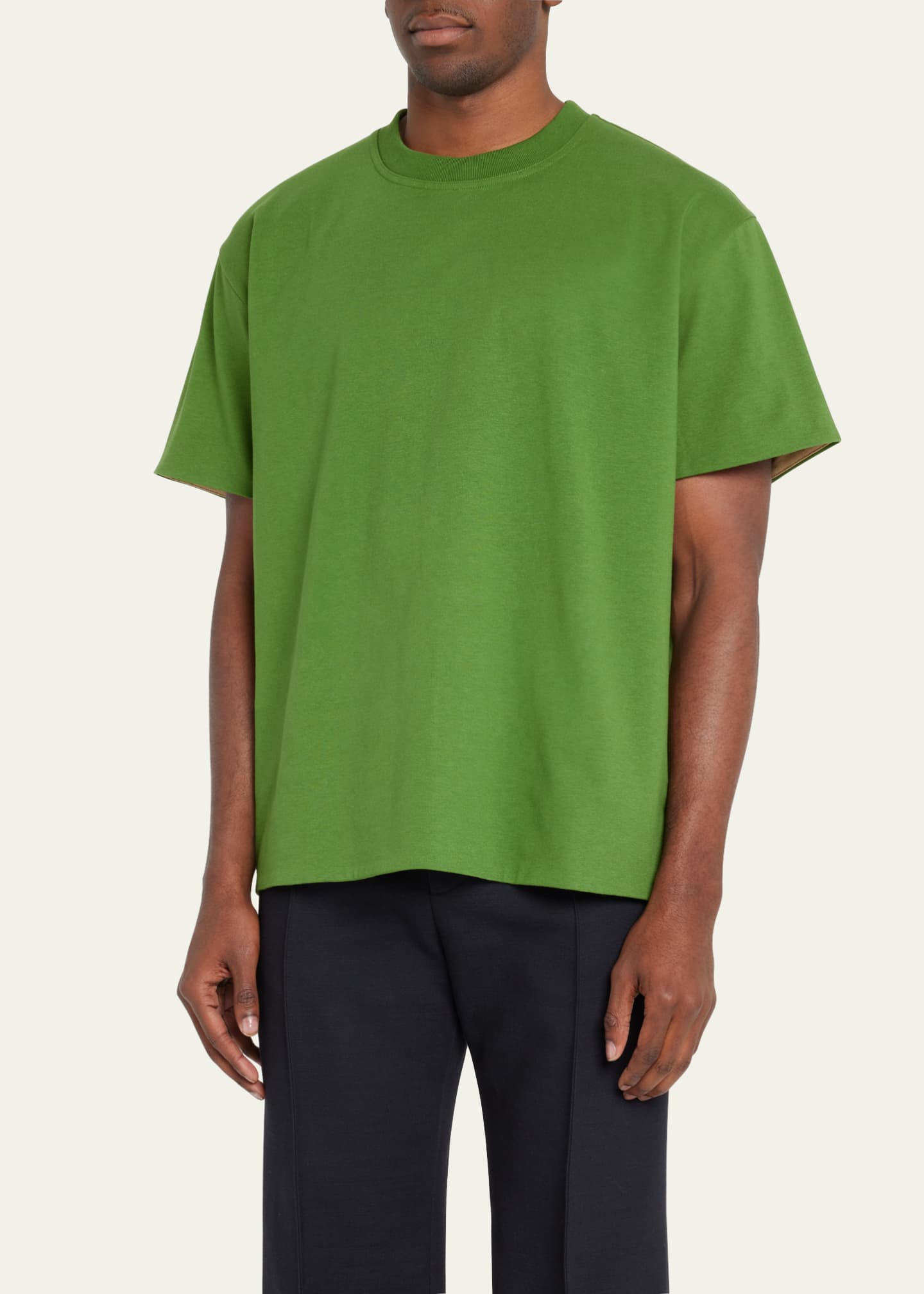 Bottega Veneta Men's Double-Layer Jersey T-Shirt - Bergdorf Goodman