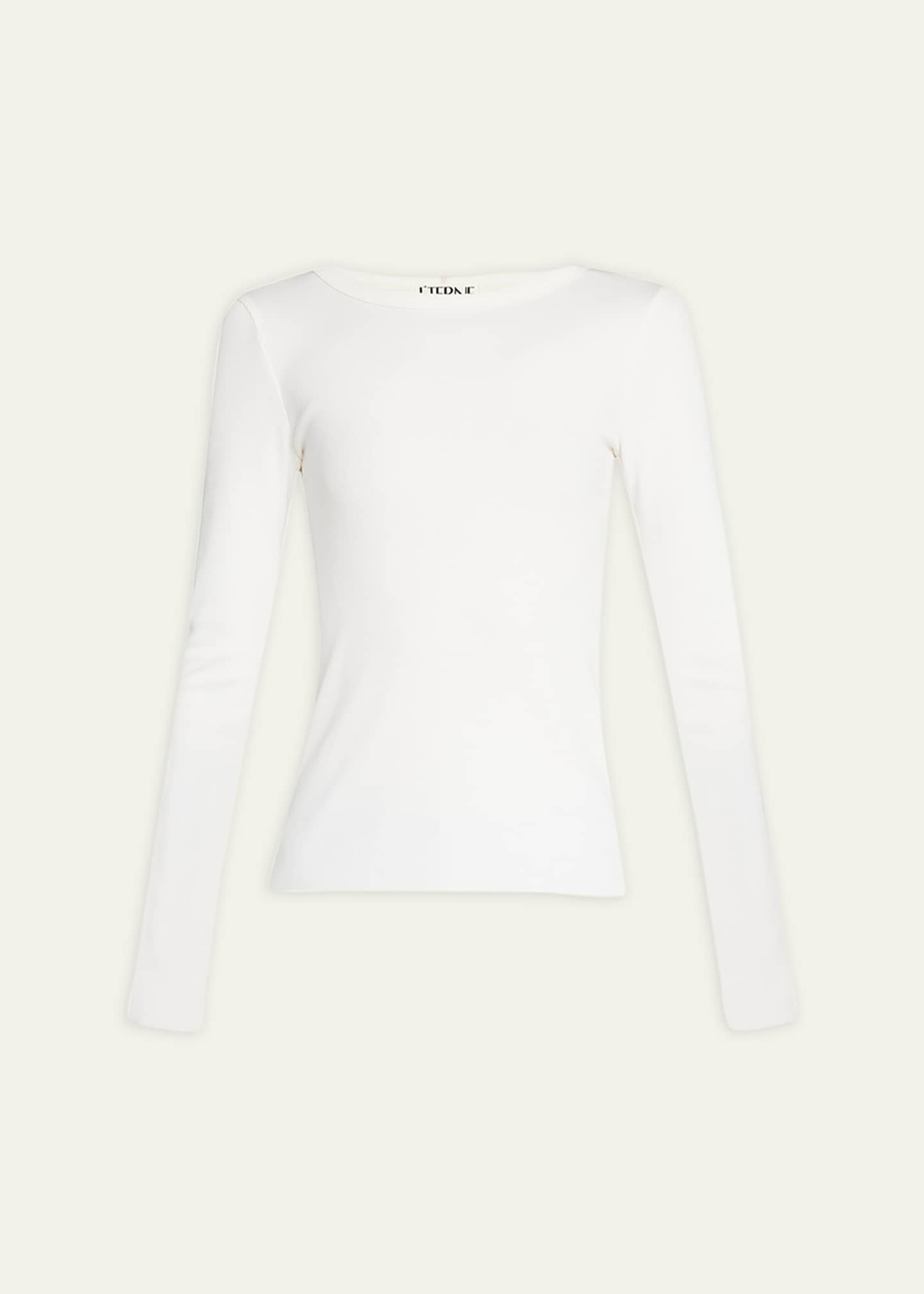 Eterne Long-Sleeve Fitted Crewneck Top Image 1 of 5
