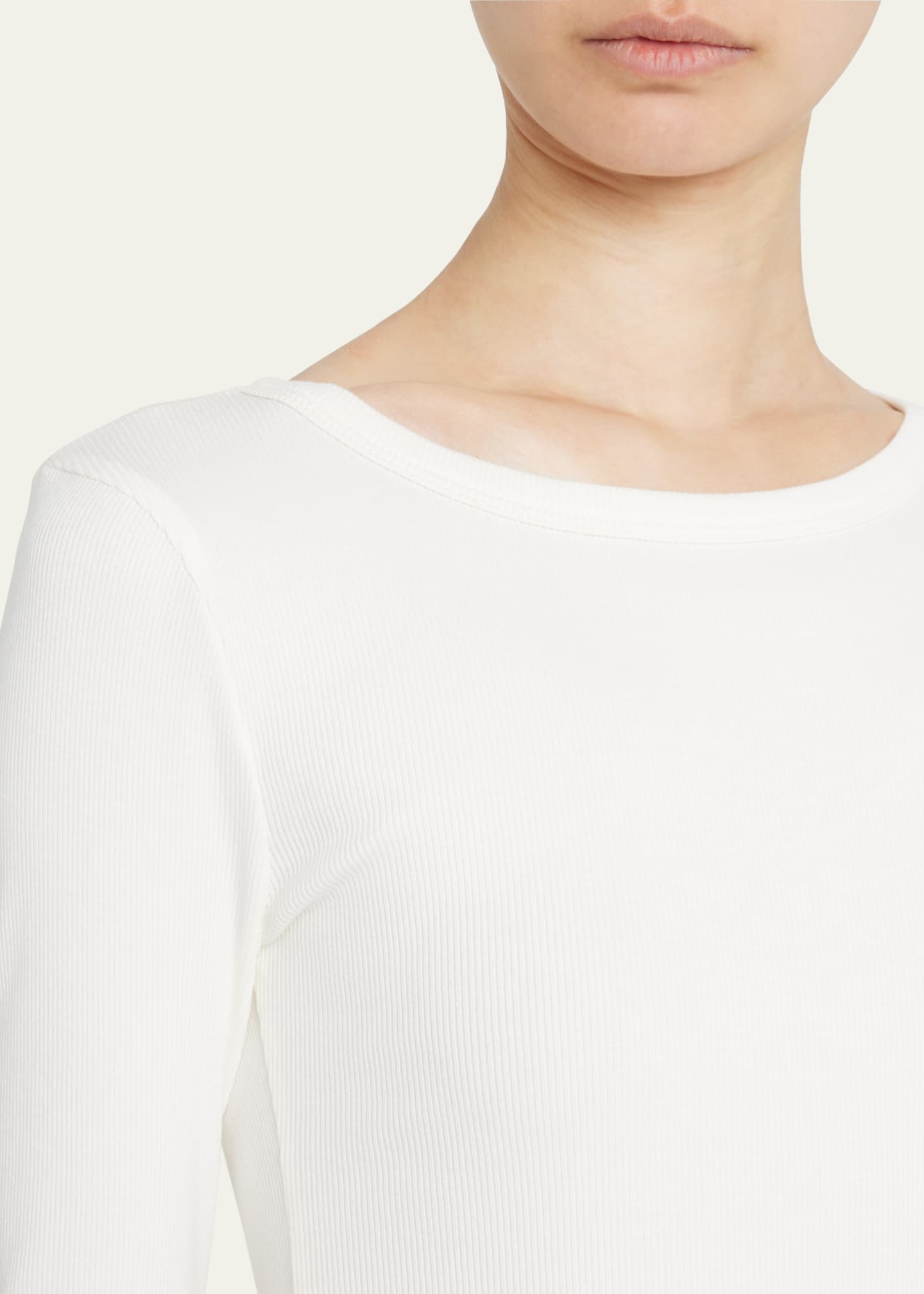 Eterne Long-Sleeve Fitted Crewneck Top Image 5 of 5