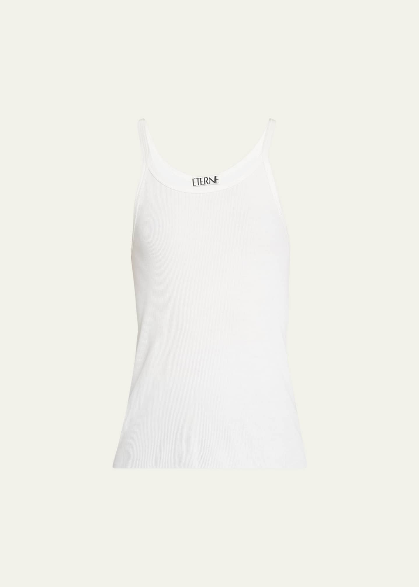 Prada Lace Logo Crop Tank Top - Bergdorf Goodman