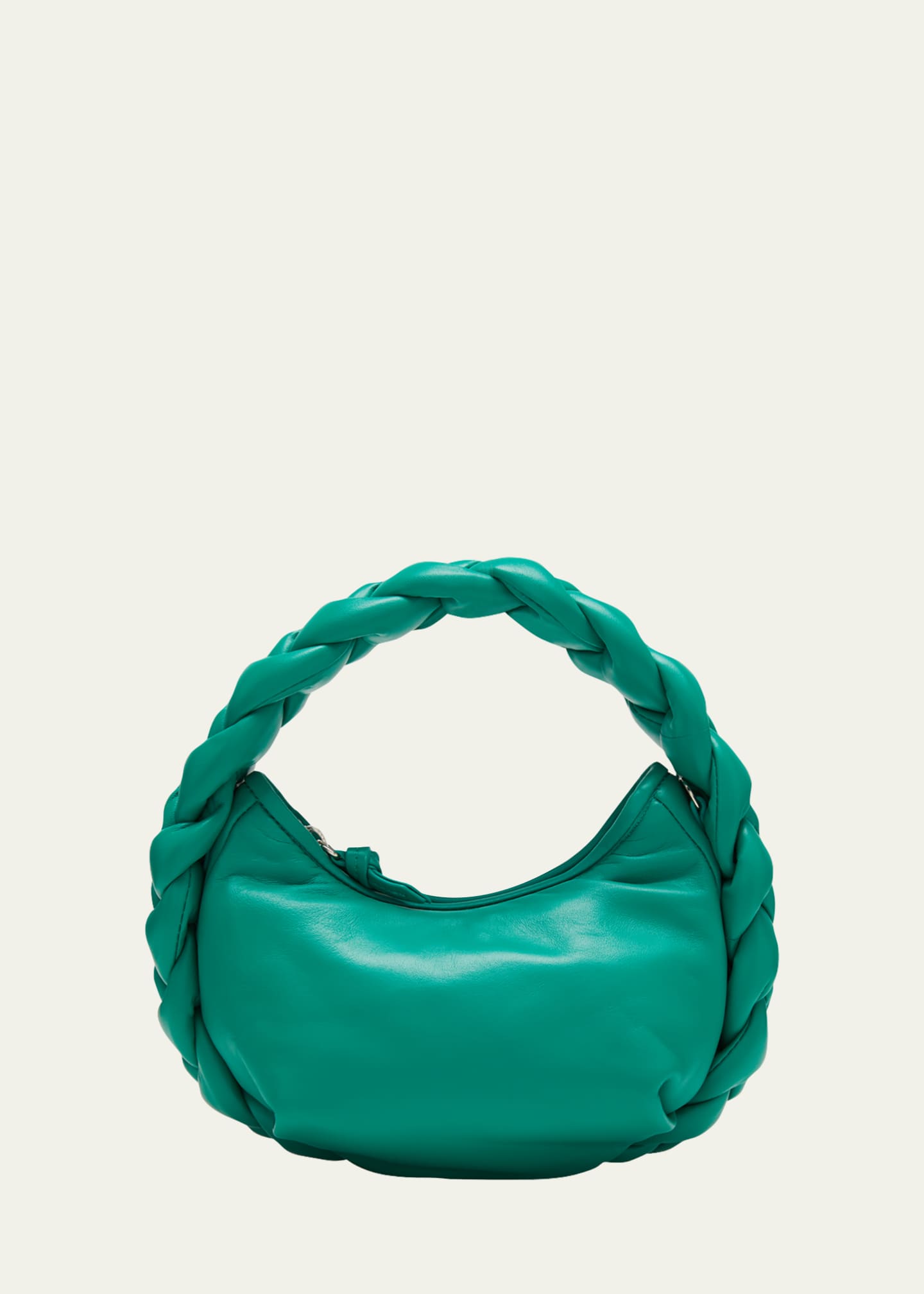 Hereu Espiga Mini Braided Top-Handle Bag, Emerald, Women's, Handbags & Purses Crossbody Bags & Camera Bags