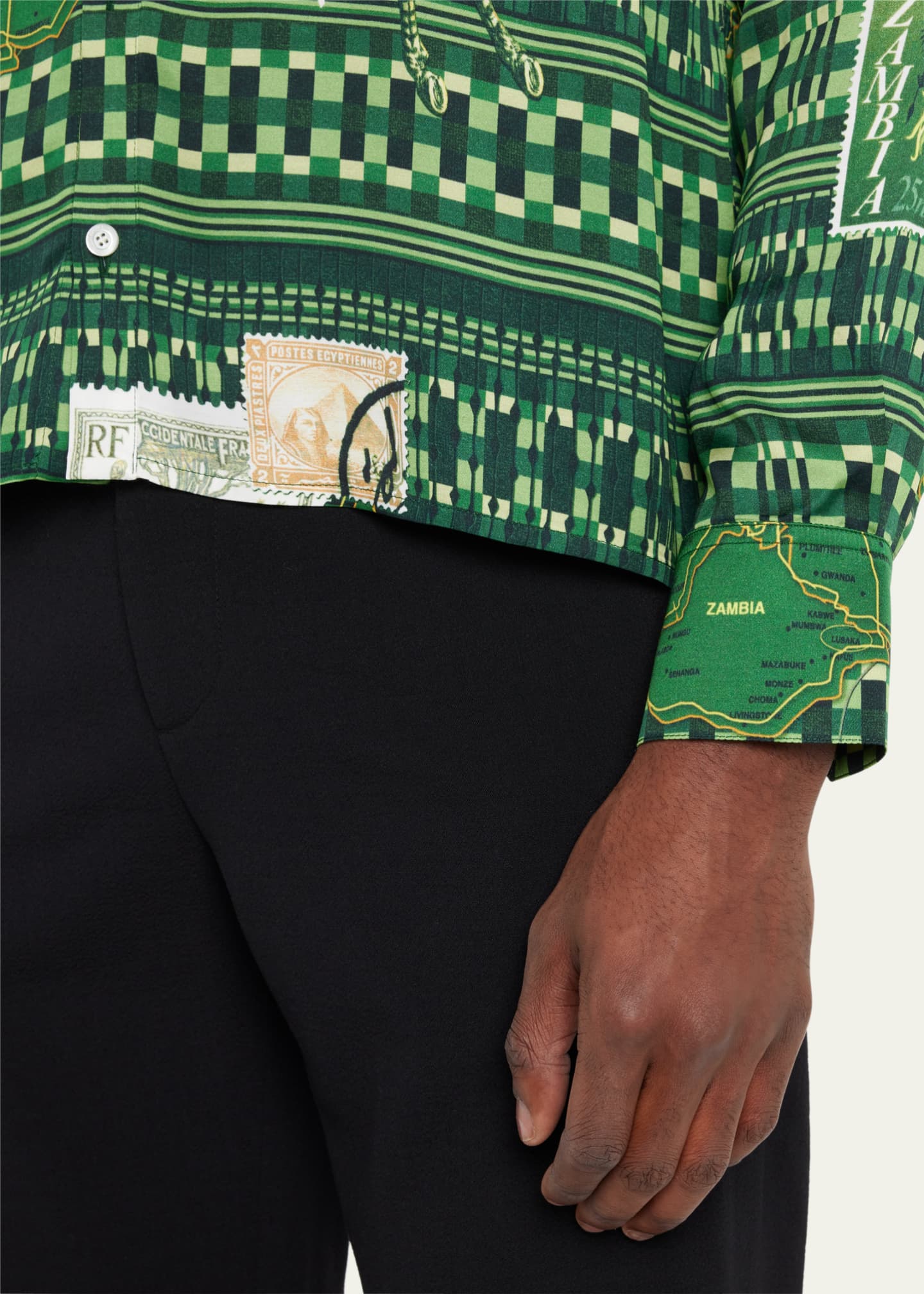 Ahluwalia Men's ZebraPrint Sport Shirt Bergdorf Goodman