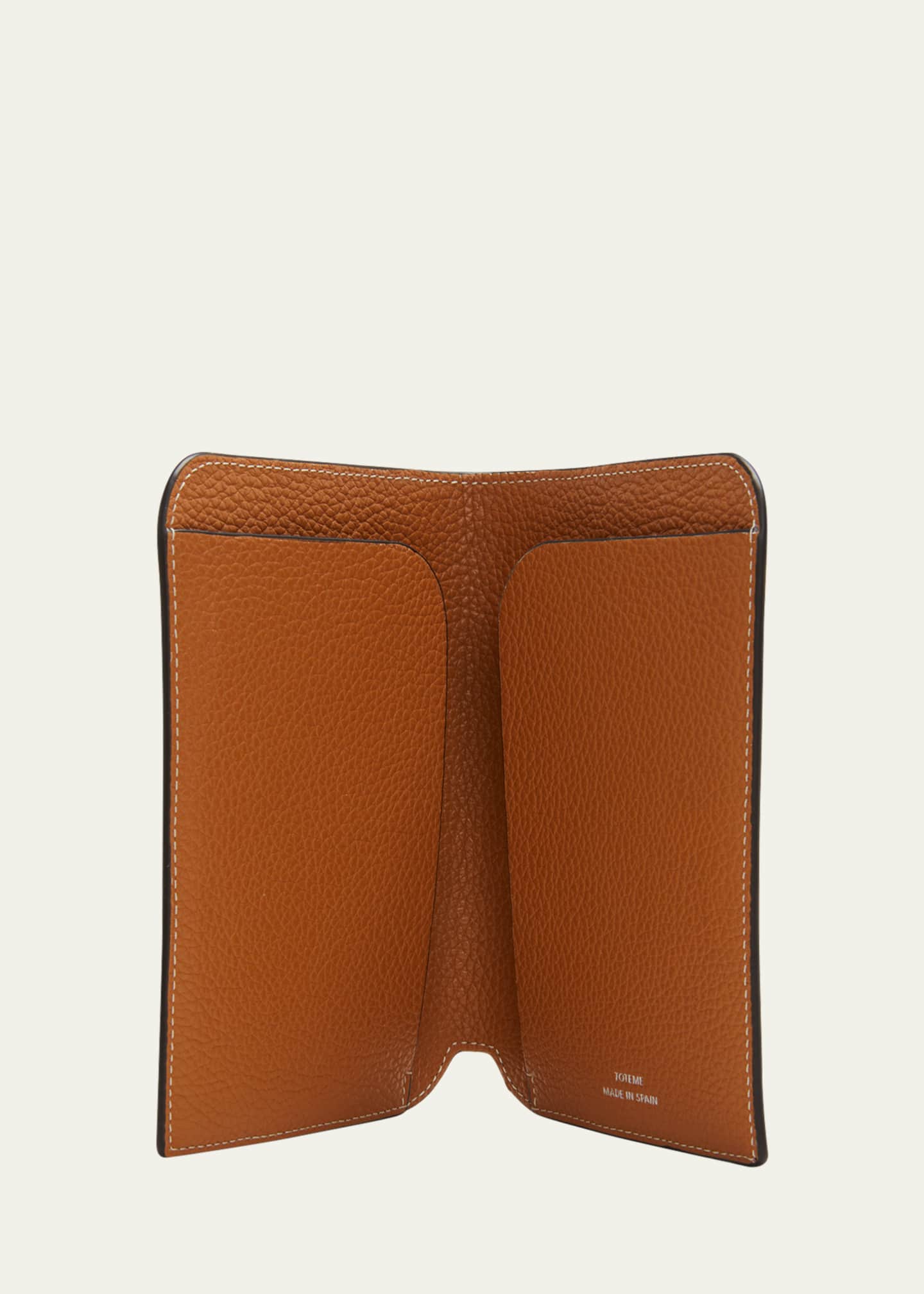 Toteme Monogram Pebble Leather Passport Holder Bergdorf Goodman