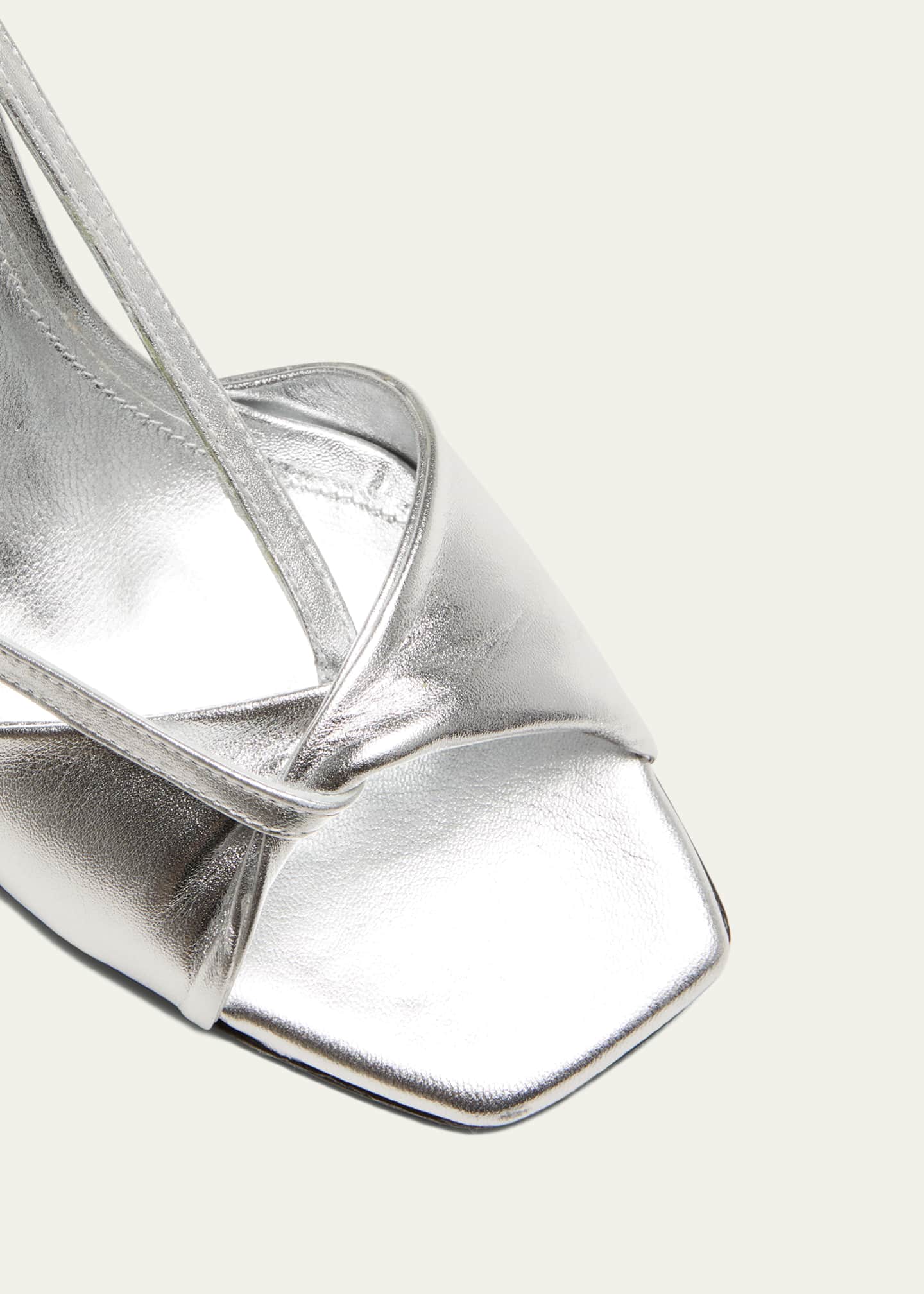 CAREL Palace Metallic Asymmetrical Slingback Sandals - Bergdorf Goodman