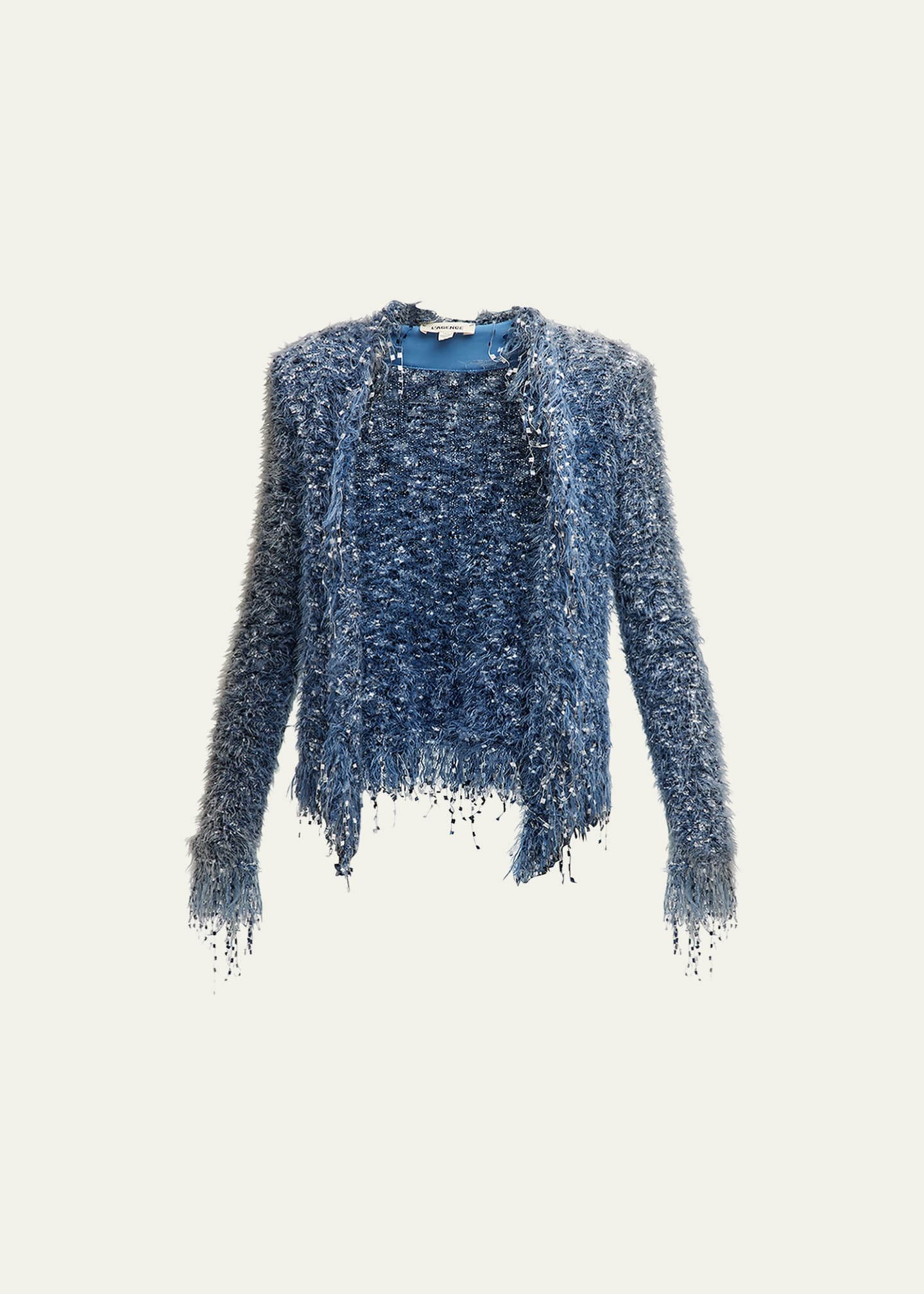 L'Agence Azure Fuzzy Cardigan Blazer Image 1 of 5