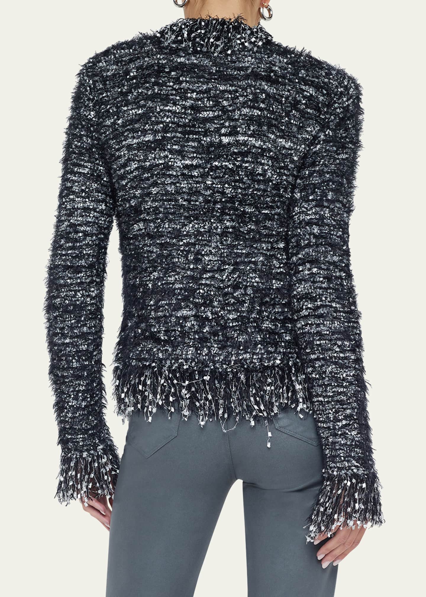 L'Agence Azure Fuzzy Cardigan Blazer Image 3 of 5