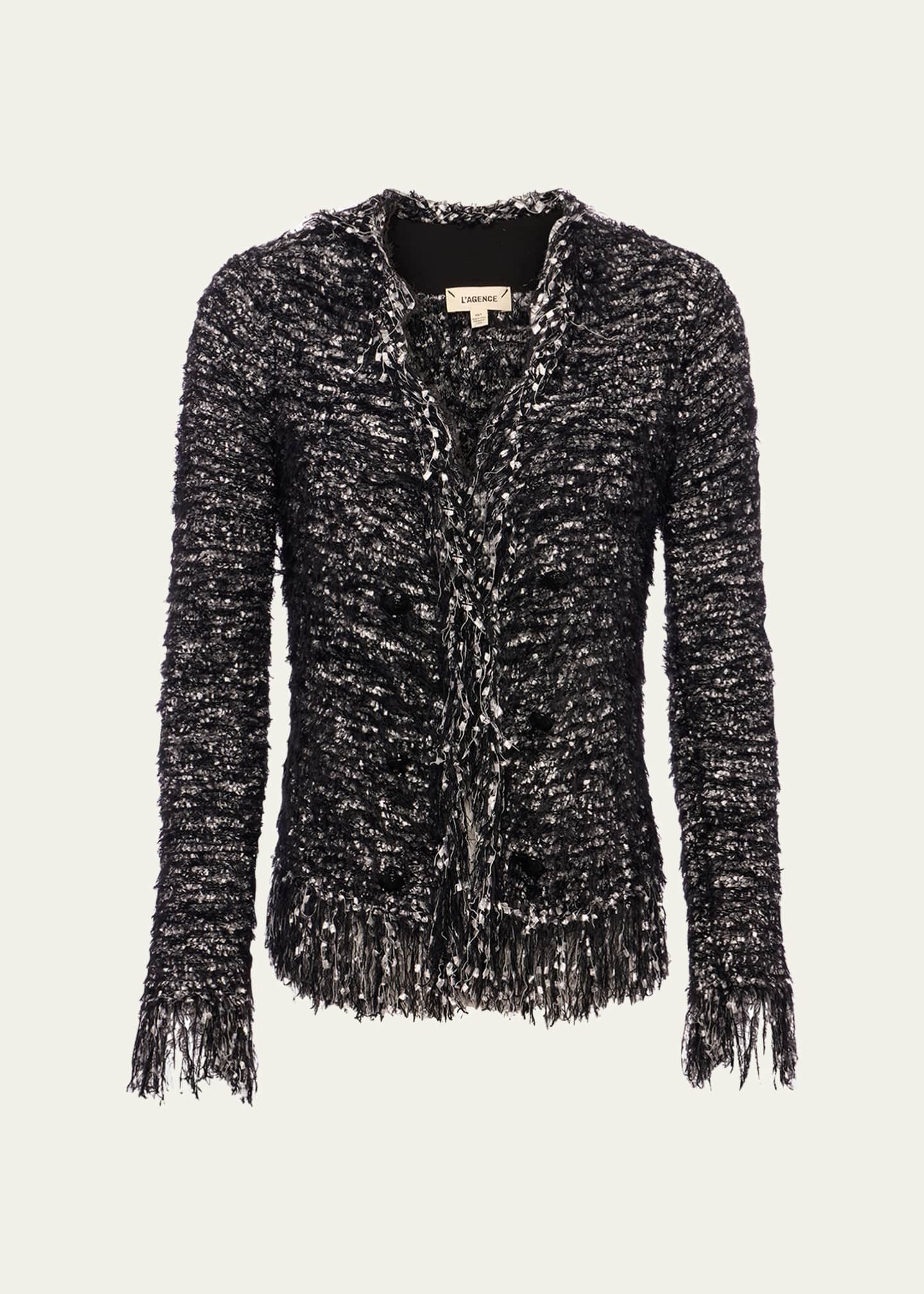 L'Agence Azure Fuzzy Cardigan Blazer Image 1 of 5