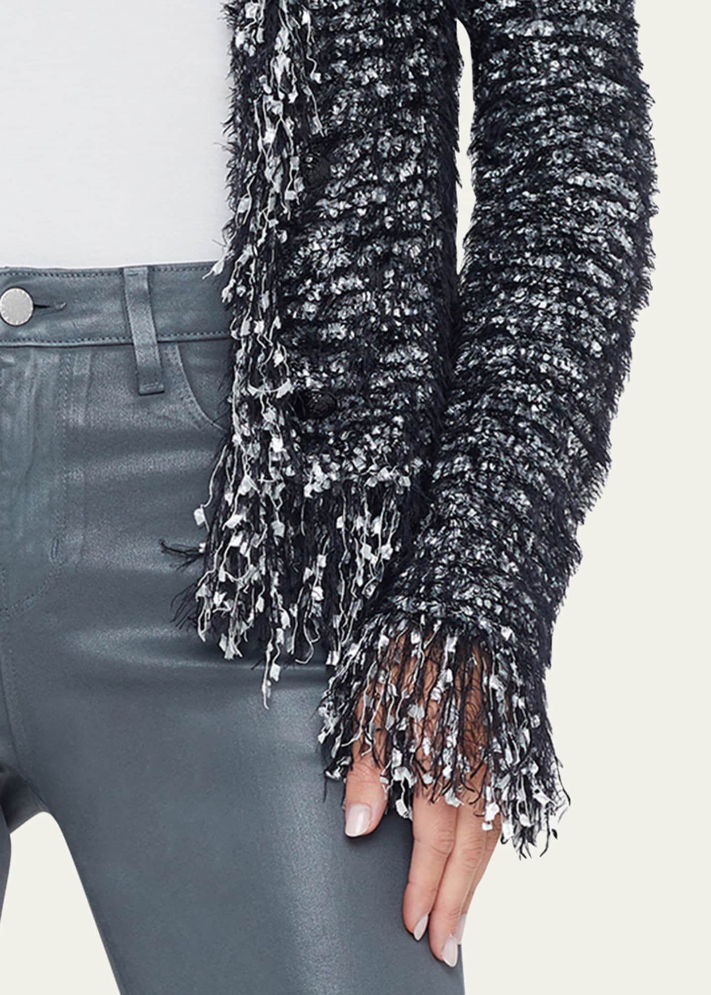 L'Agence Azure Fuzzy Cardigan Blazer Image 5 of 5