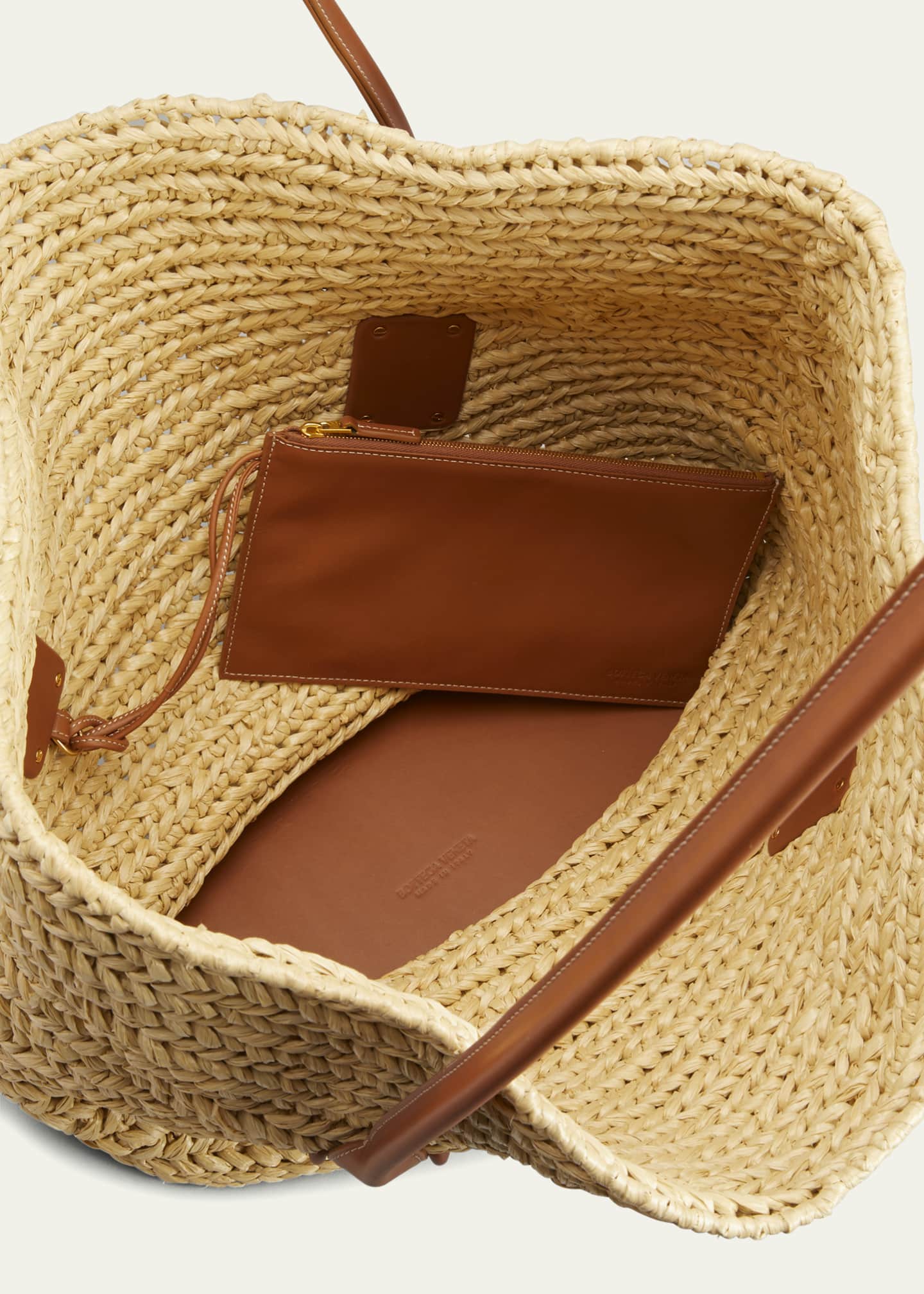 Bottega Arco Medium Crochet Raffia Shoulder Bag Bergdorf Goodman