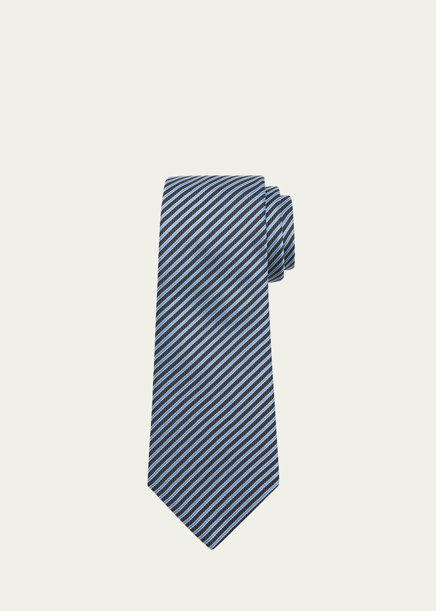 Giorgio Armani Men's Multi-Stripe Jacquard Silk Tie - Bergdorf Goodman