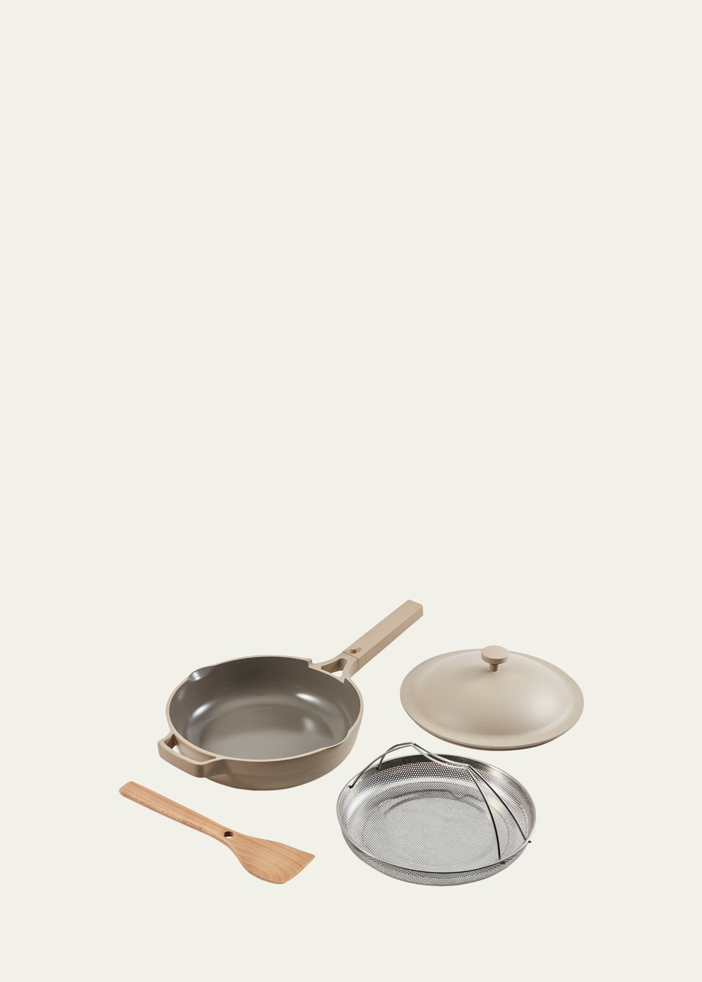 Our Place Always Pan 4-Piece Set, Beige, Steam, Cookware & Bakeware Pots Pans & Cookware