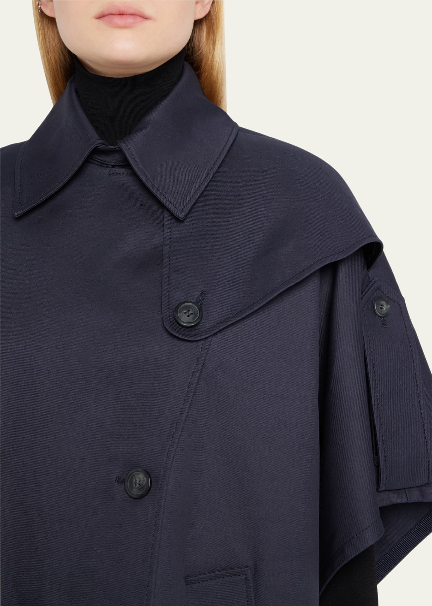 Max Mara Pernice Trench-Style Double-Breasted Cape - Bergdorf Goodman