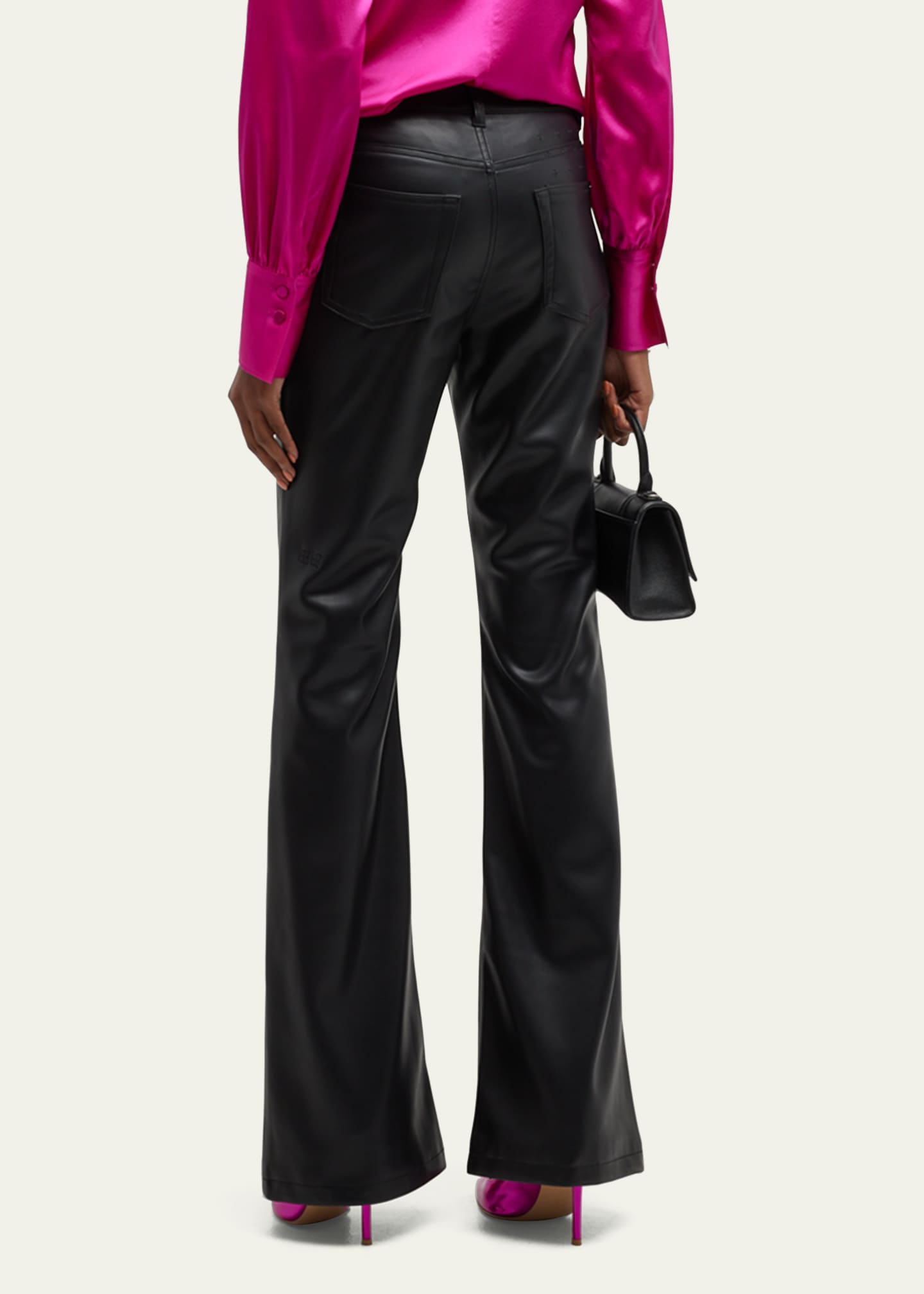 Ksubi Soho Faux Leather Bootcut Jeans Bergdorf Goodman