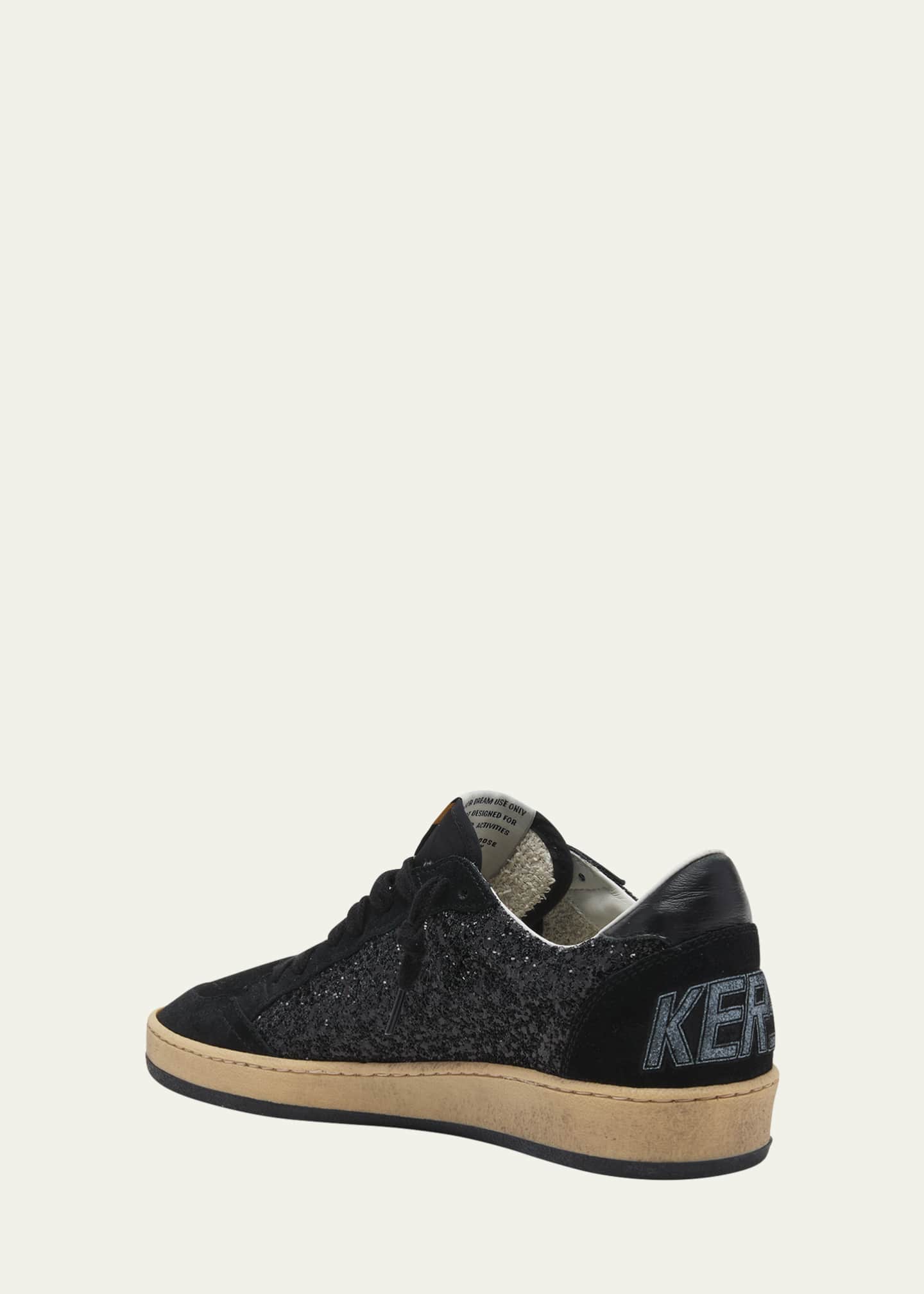 Golden Goose Ball Star Glitter and Suede Low-Top Sneakers Image 4 of 5