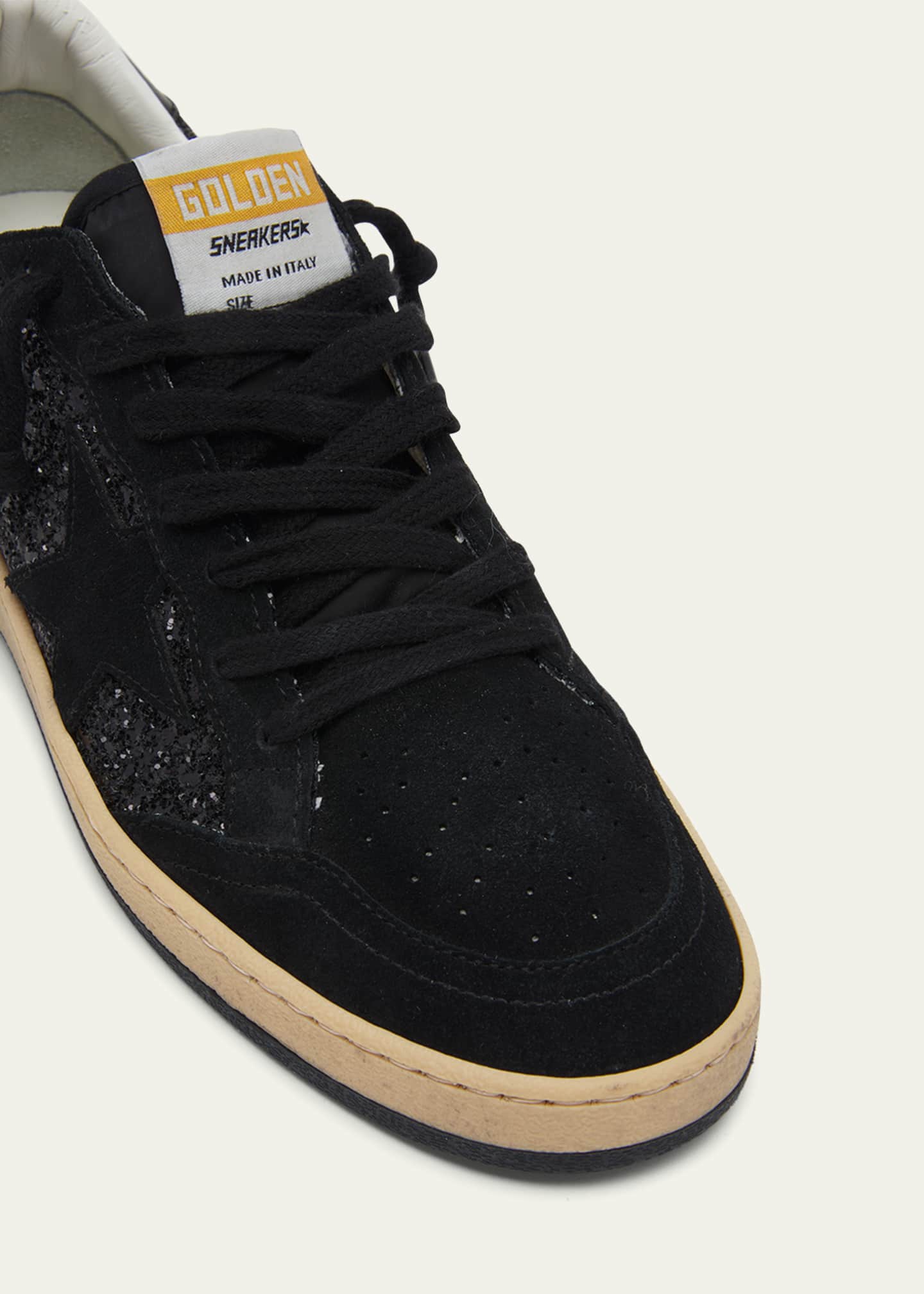 Golden Goose Ball Star Glitter and Suede Low-Top Sneakers Image 5 of 5