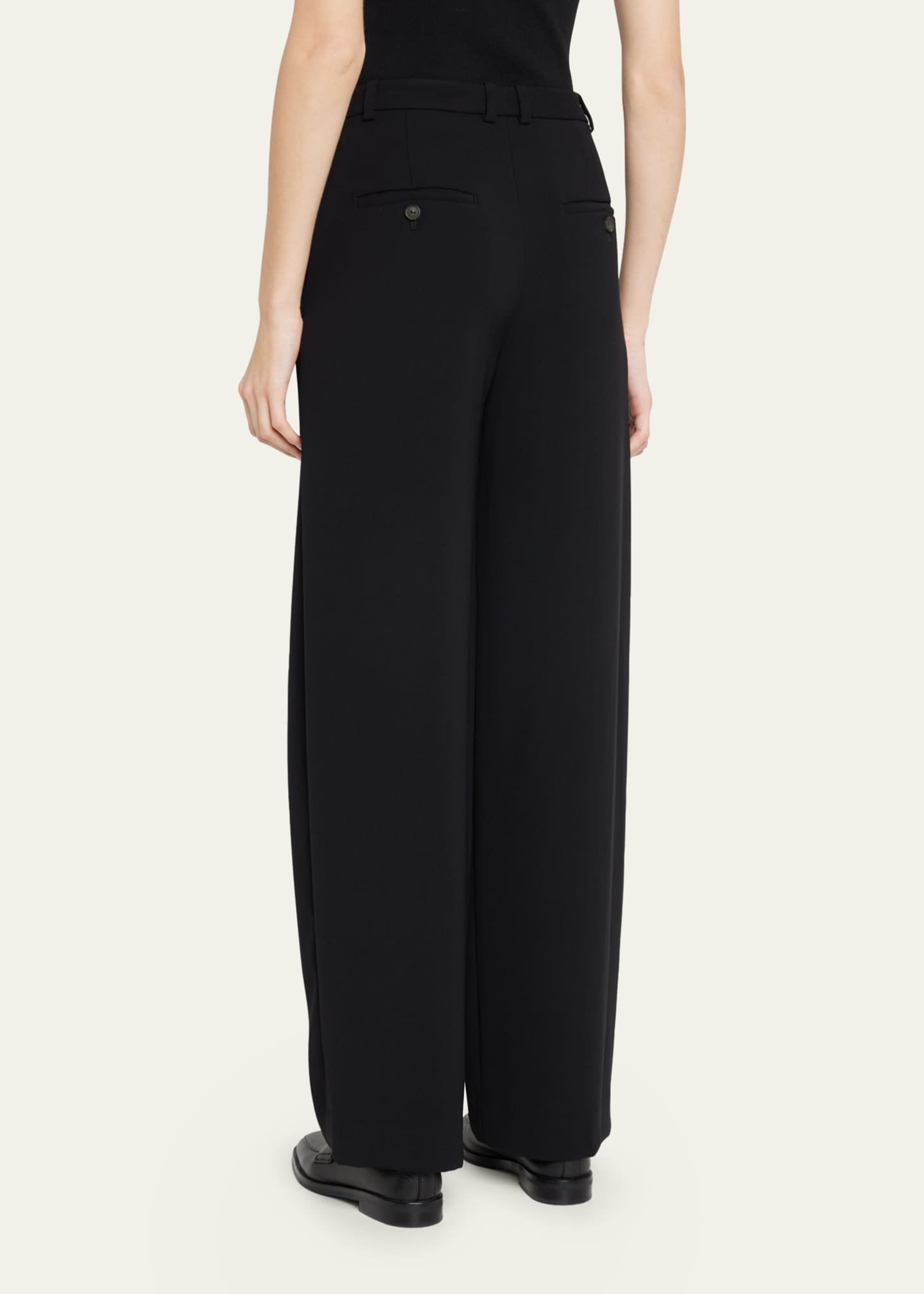 Vince Drop-Waist Pleated Crepe Trousers Image 3 of 5