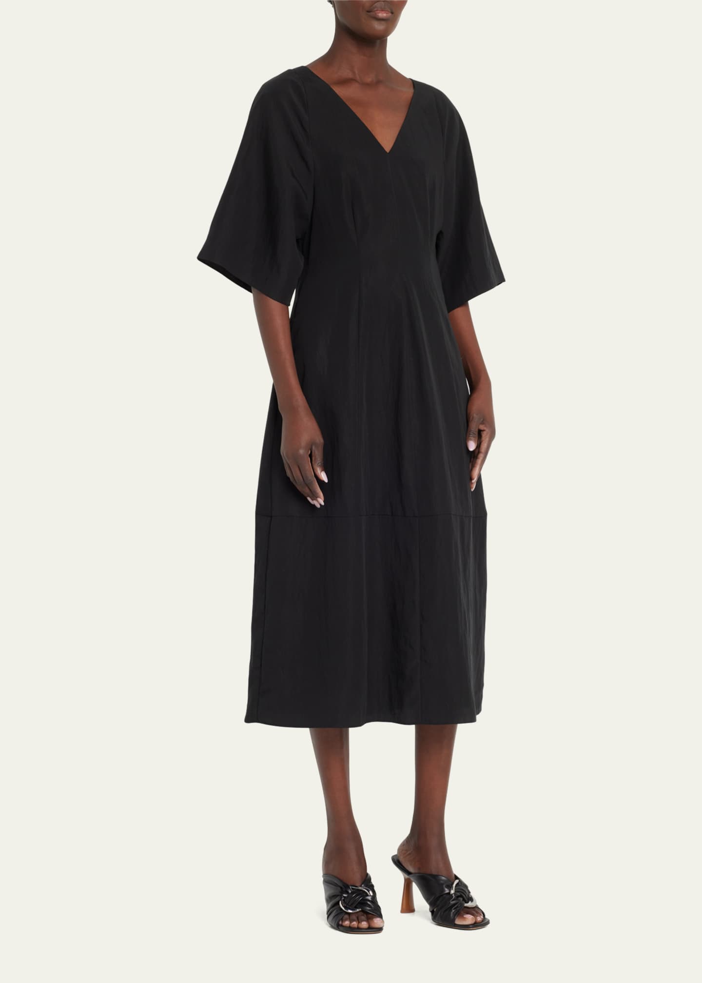 V-Neck Flutter-Trim Dress main image 0