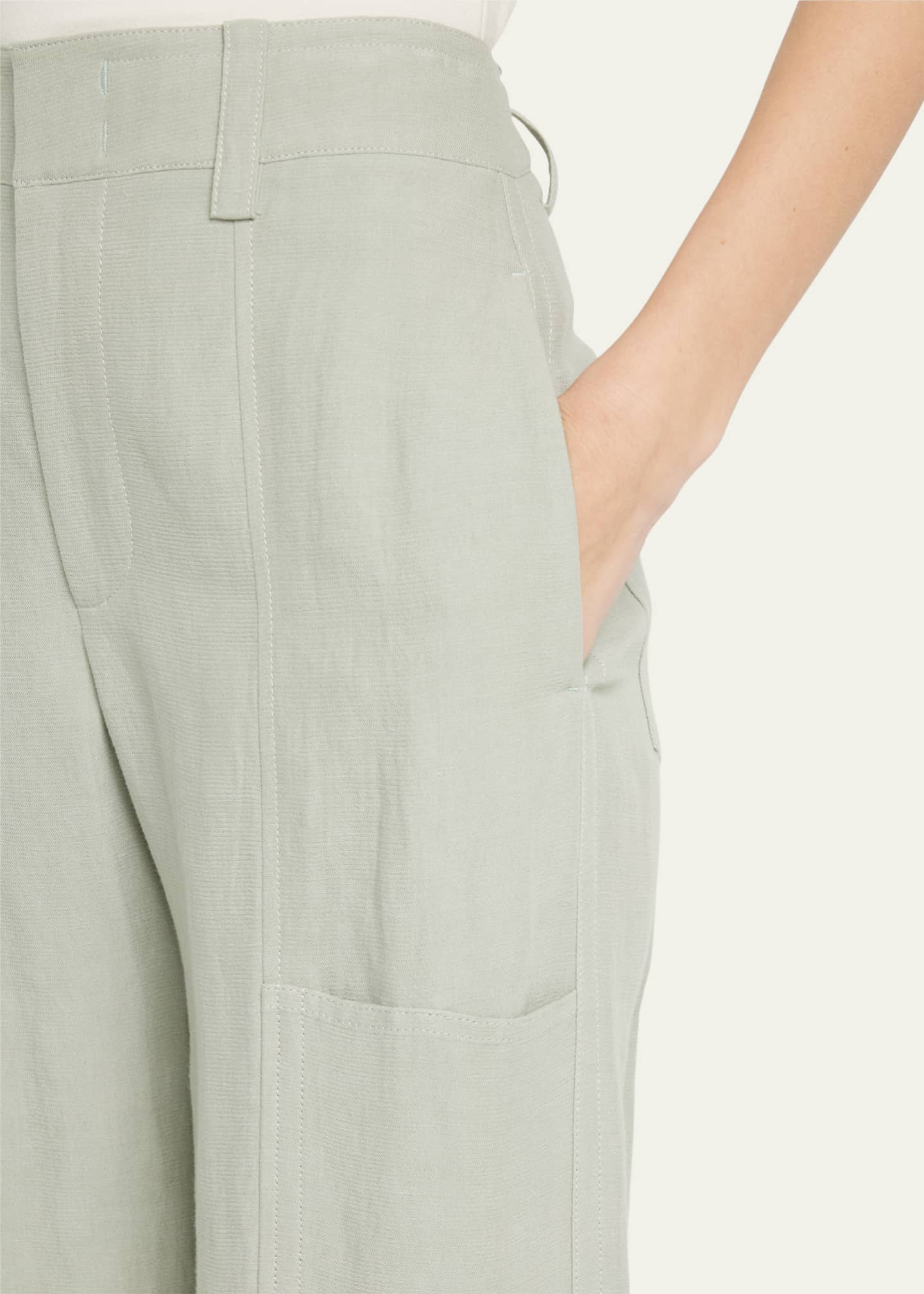 Vince Drop Waist Utility WideLeg Pants Bergdorf Goodman