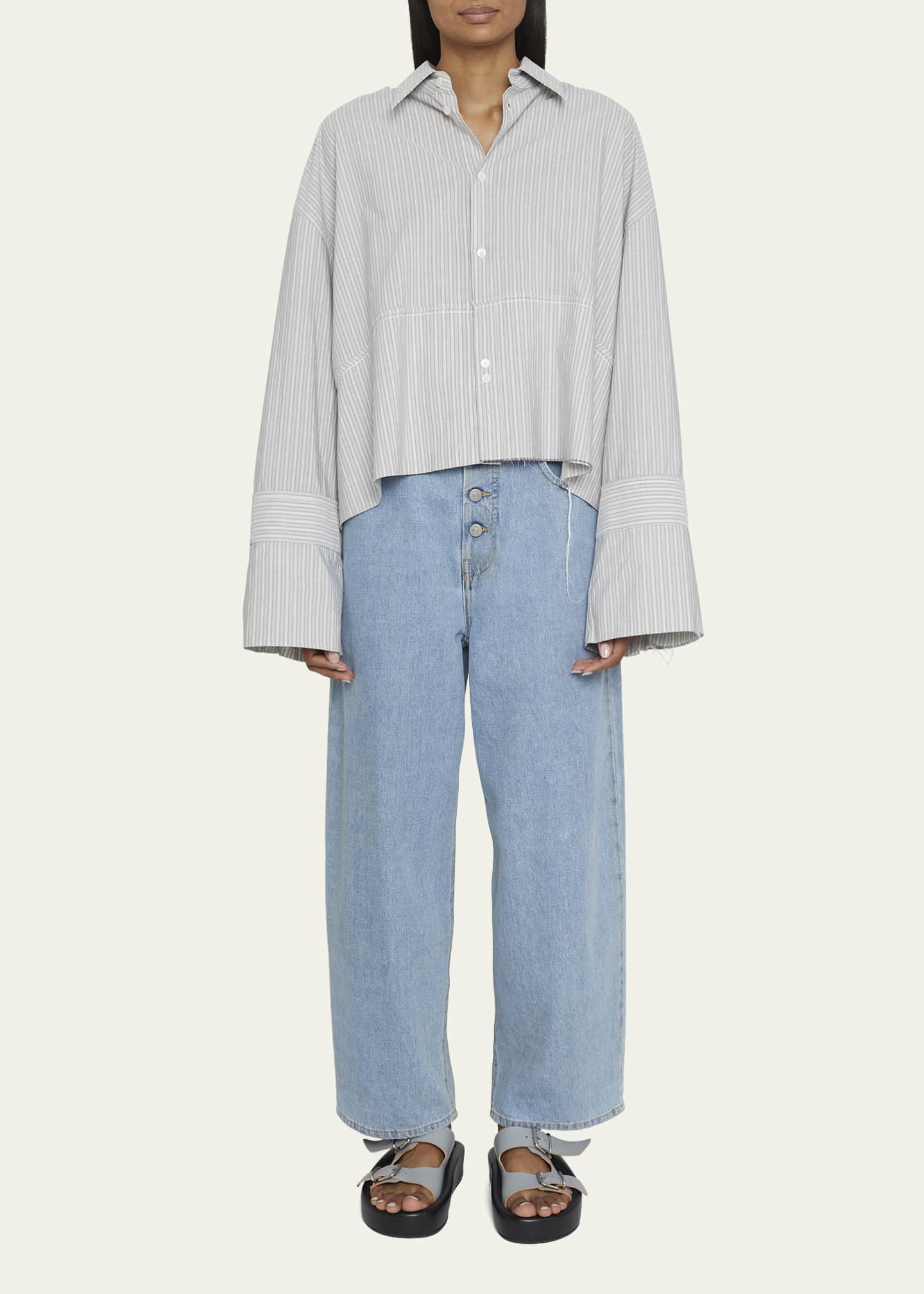 Maison Margiela Blue Buttoned Shirt