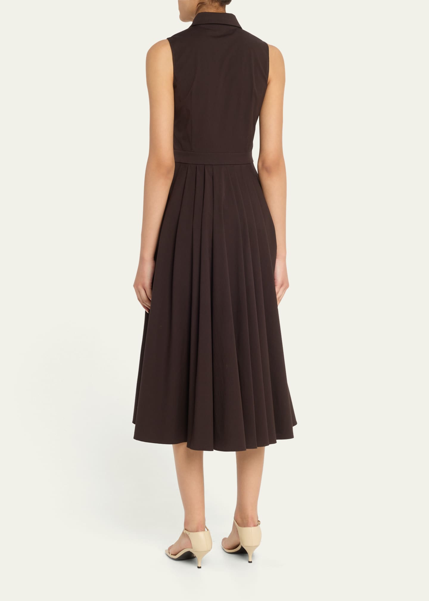 Michael Kors Collection Button-Front Poplin Shirtdress Image 3 of 5