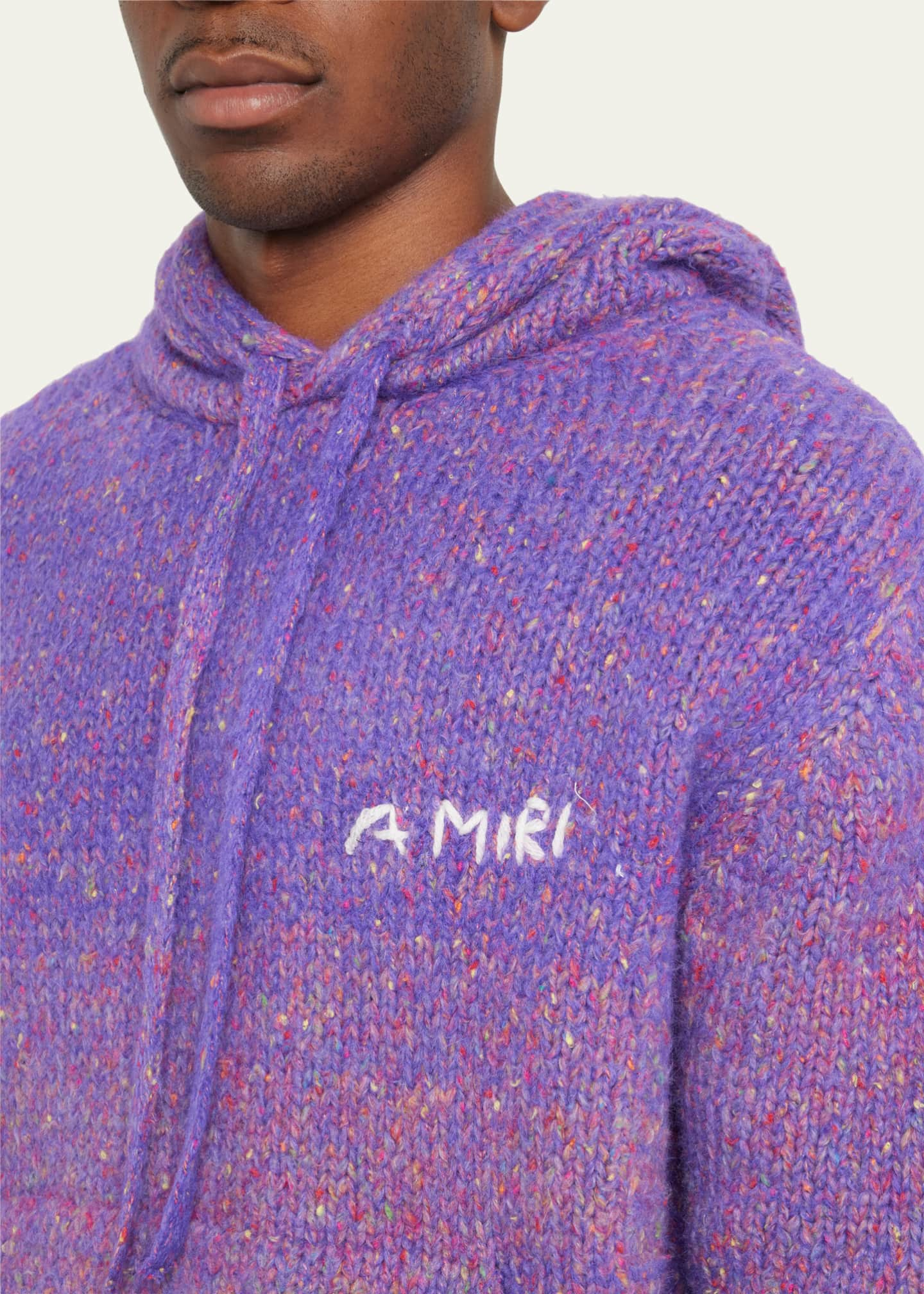 Amiri Men's SpaceDyed Knit Hoodie Bergdorf Goodman