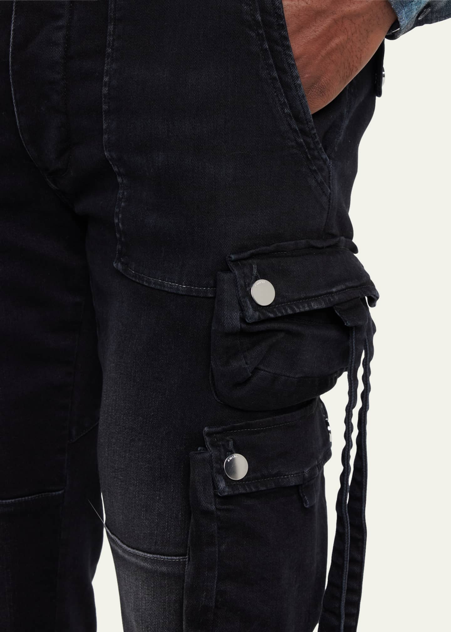 Amiri Men's Denim Tactical Cargo Pants - Bergdorf Goodman