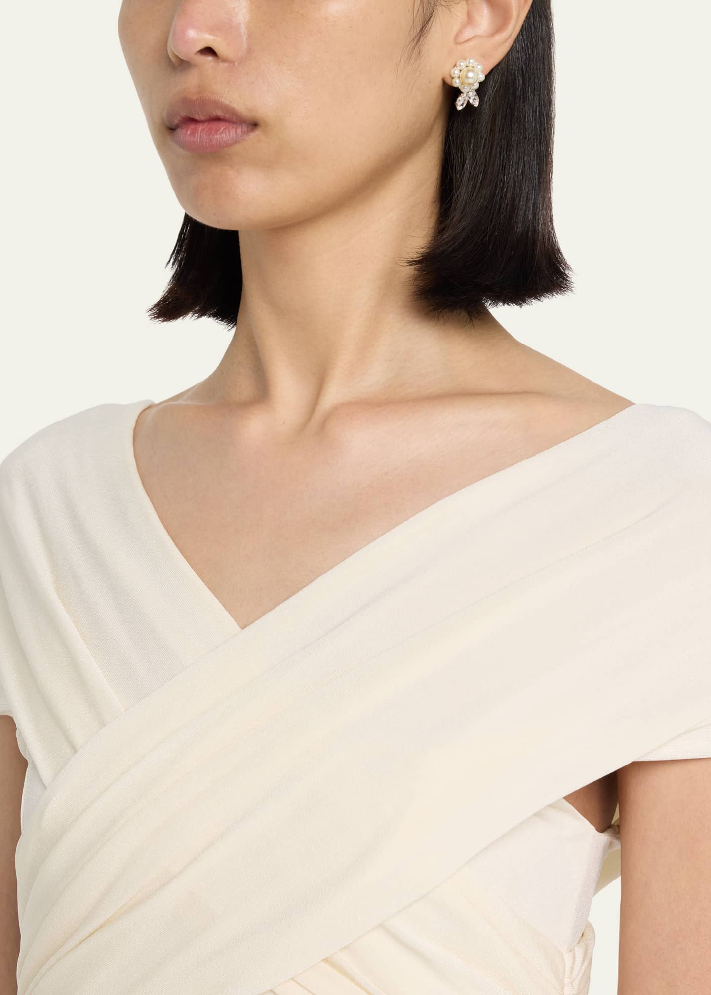 Simone Rocha Daisy Leaf Cluster Earrings - Bergdorf Goodman