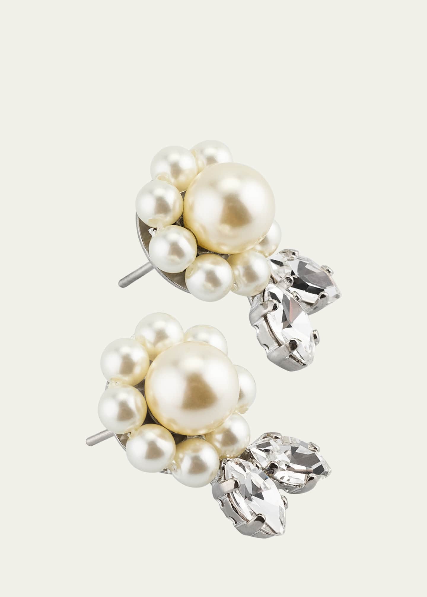 Simone Rocha Daisy Leaf Cluster Earrings - Bergdorf Goodman