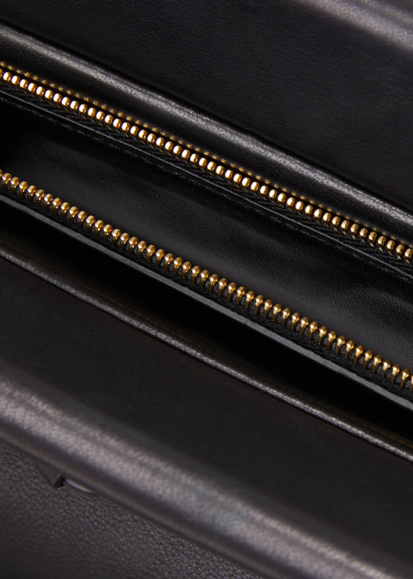 Sienna Clutch Black in Leather – The Row