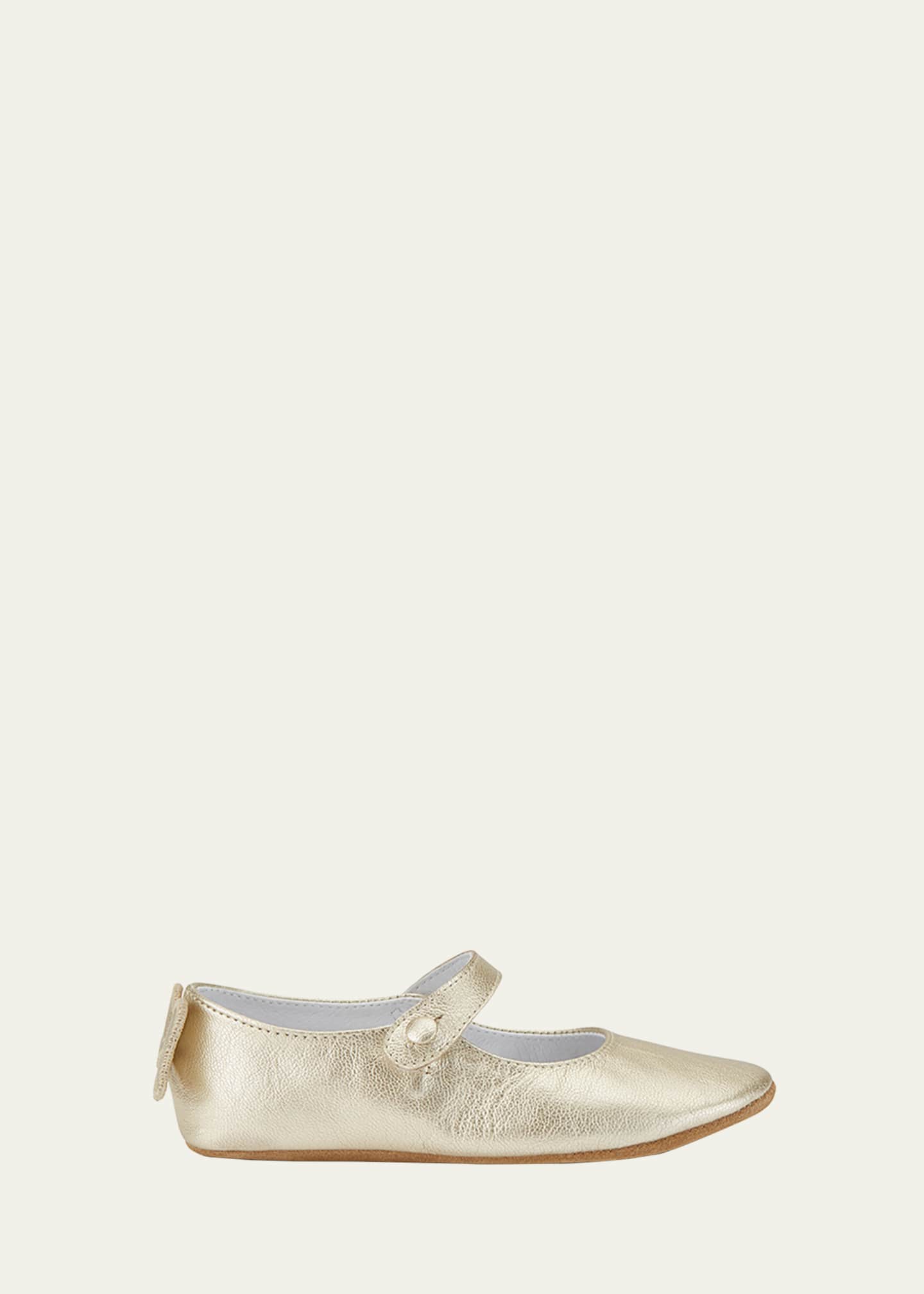 Marie Chantal Gril's Olympia Angel Wing Metallic Leather Flats, Baby/Toddlers Image 1 of 3