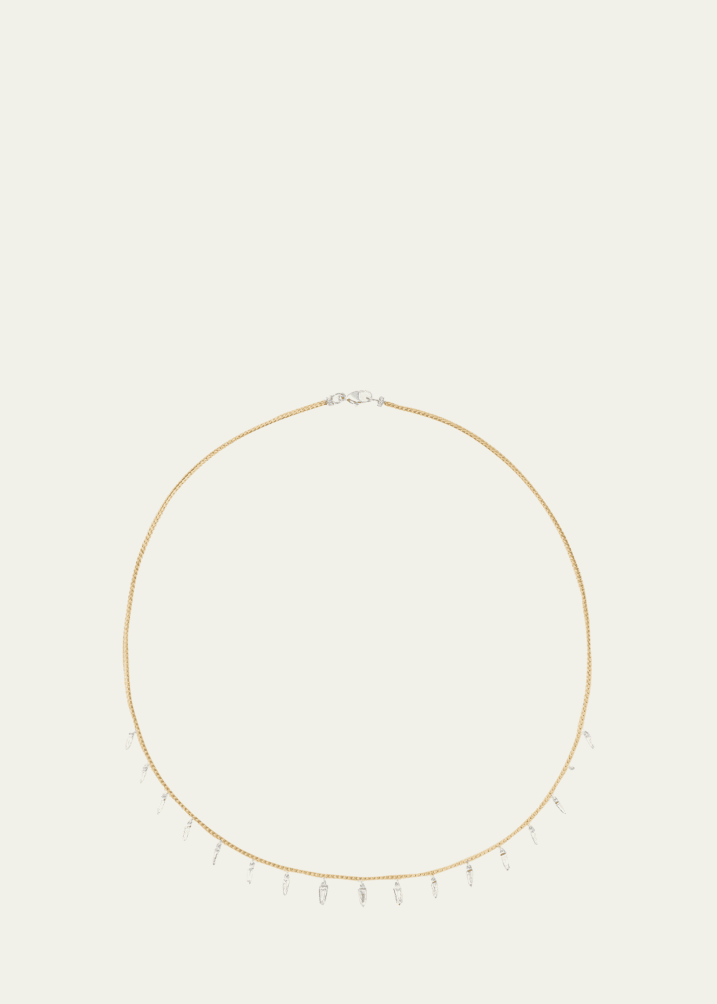 Nikos Koulis 18K Gold Together Necklace with Diamond Fringe