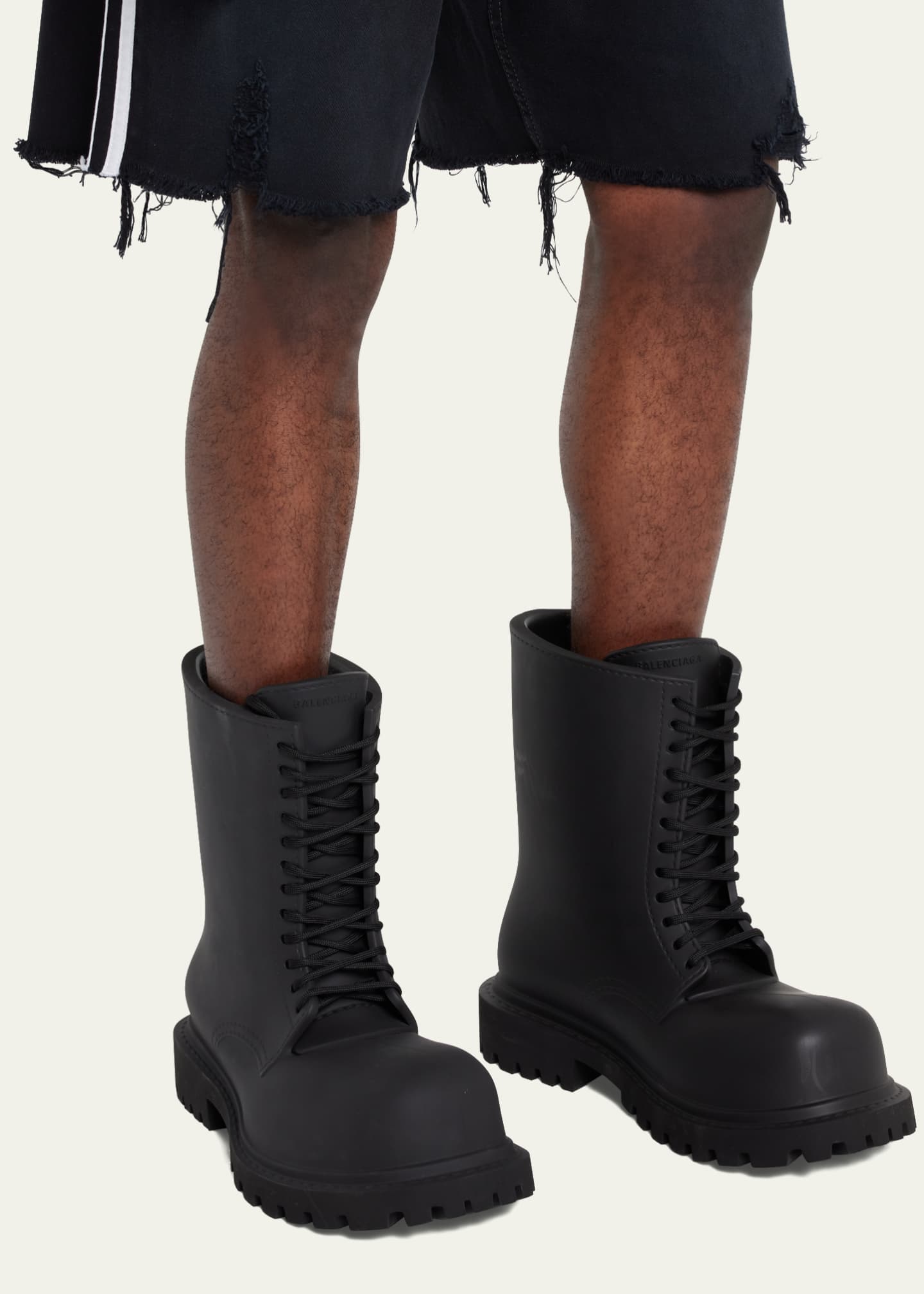 Balenciaga Leather Army Boots - Bergdorf Goodman