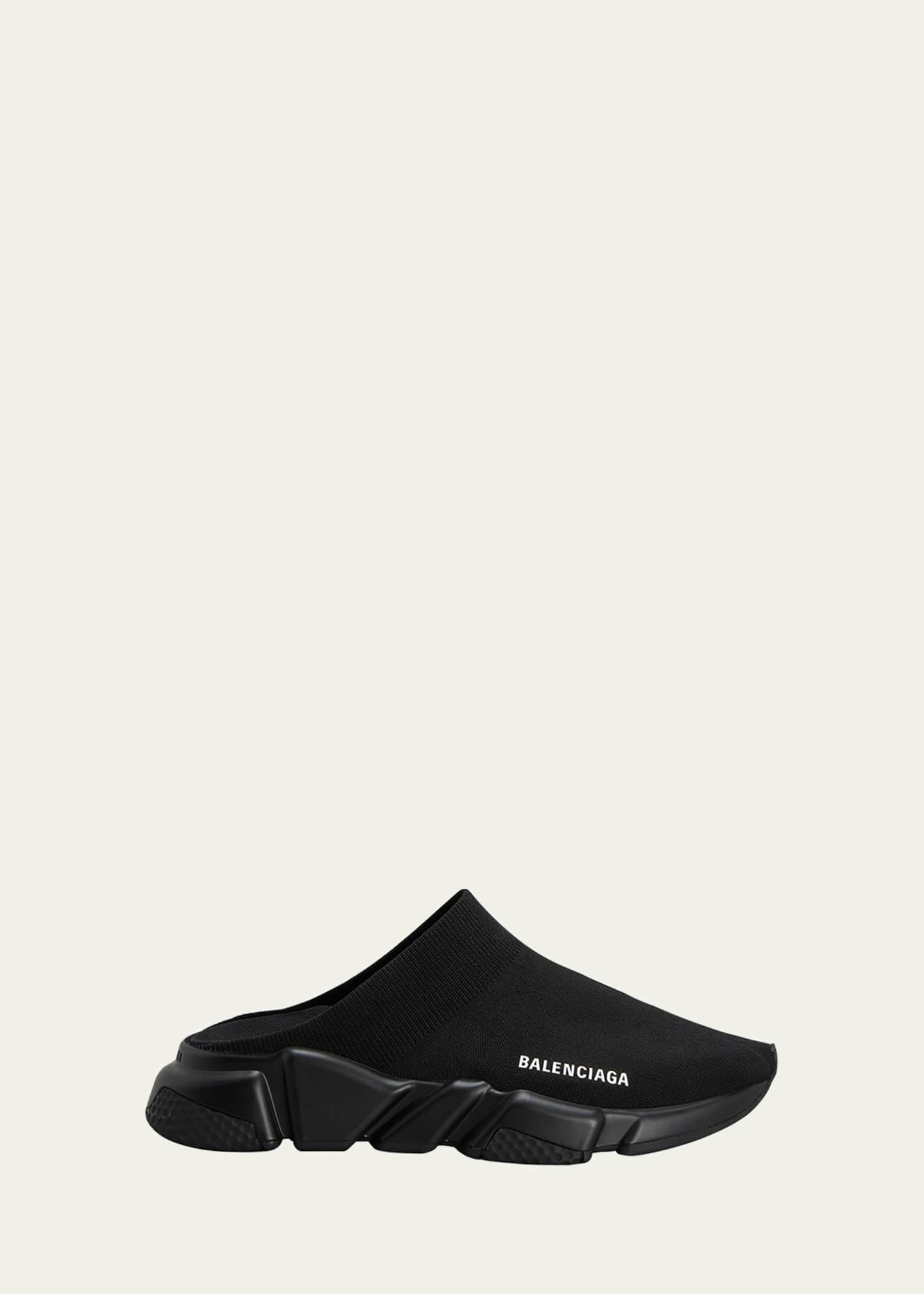 Balenciaga Men's Speed Knit Mule Slides Bergdorf Goodman