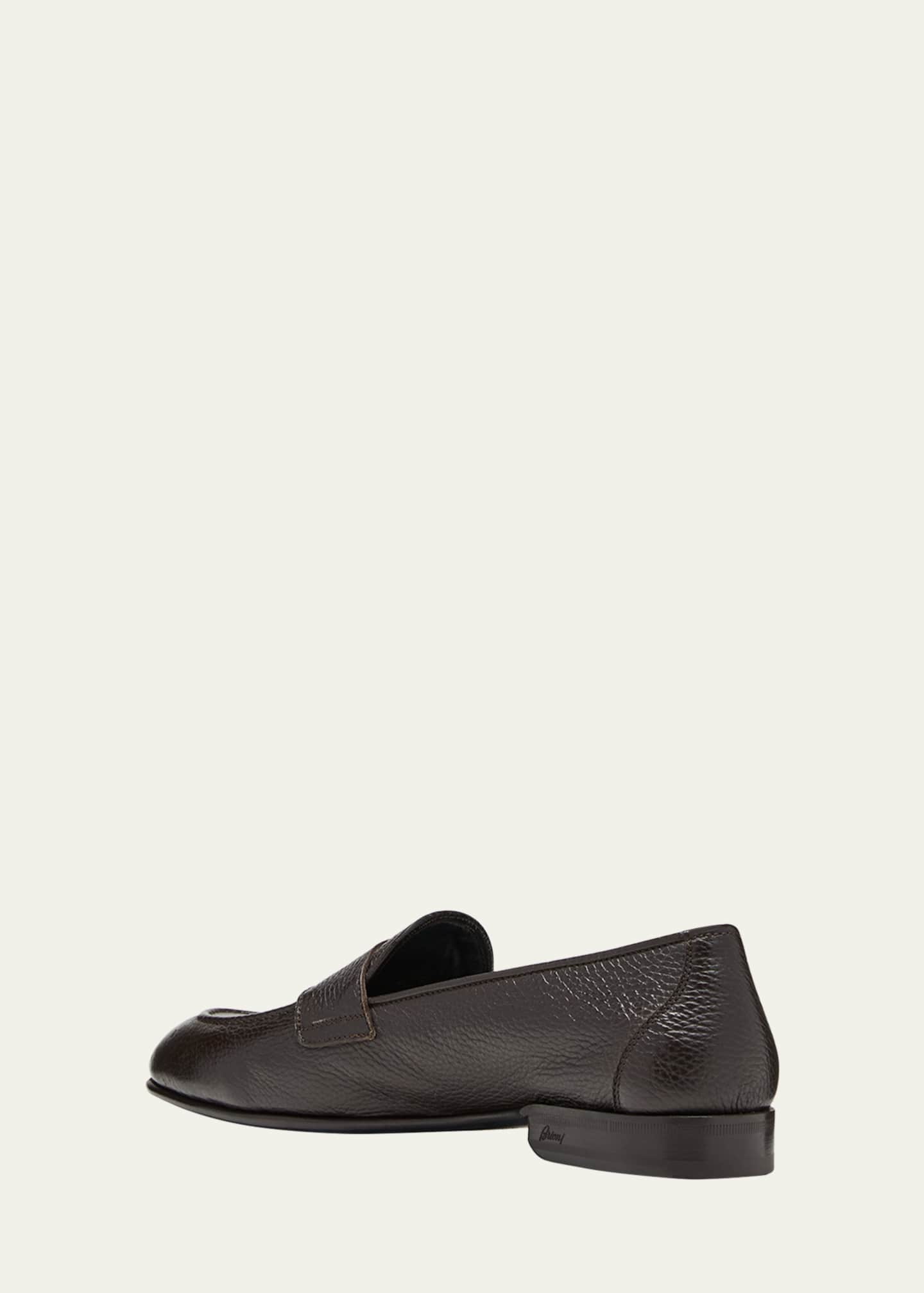 Brioni Men's Appia Deerskin Penny Loafers Image 2 of 3