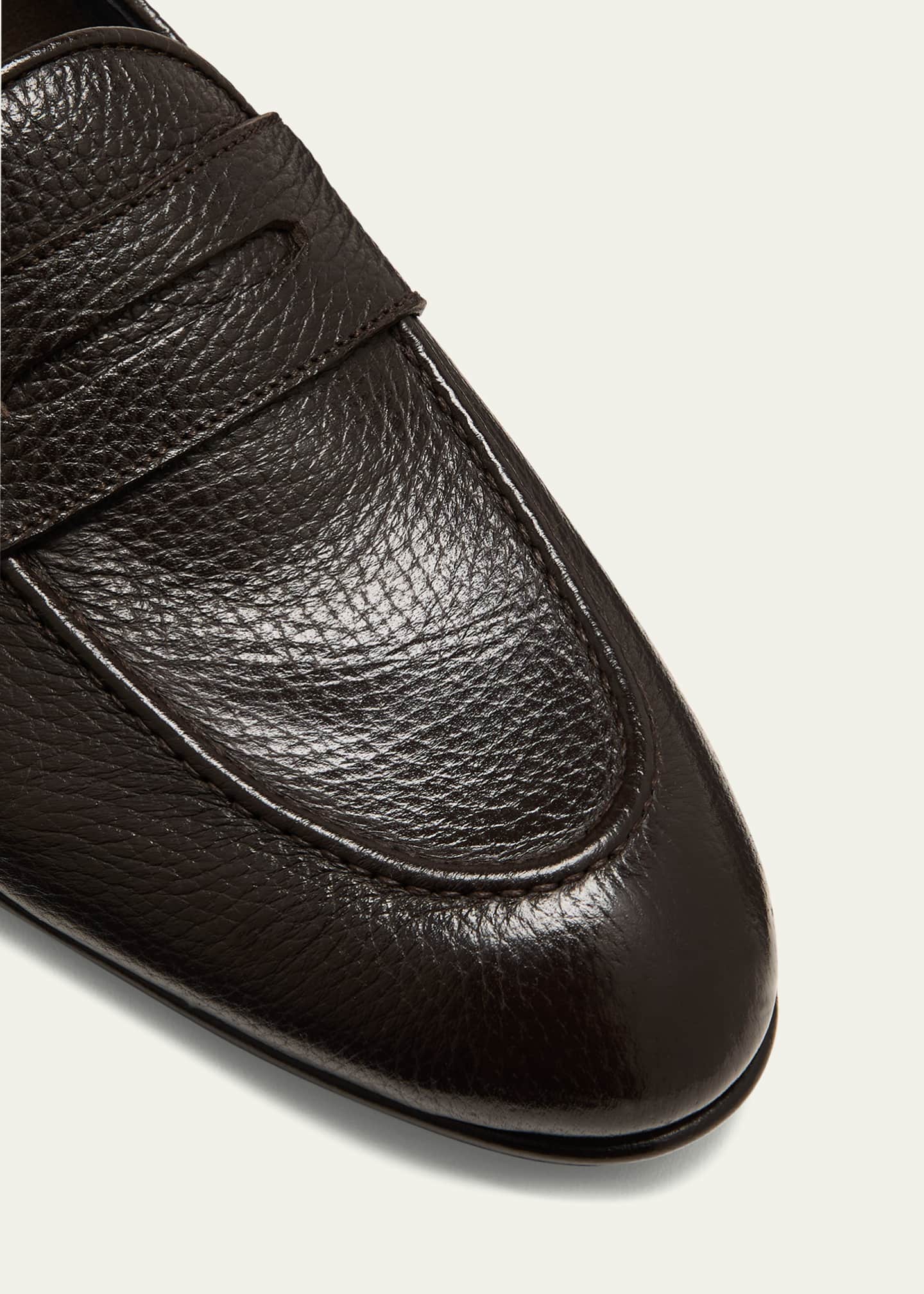 Brioni Men's Appia Deerskin Penny Loafers Image 3 of 3
