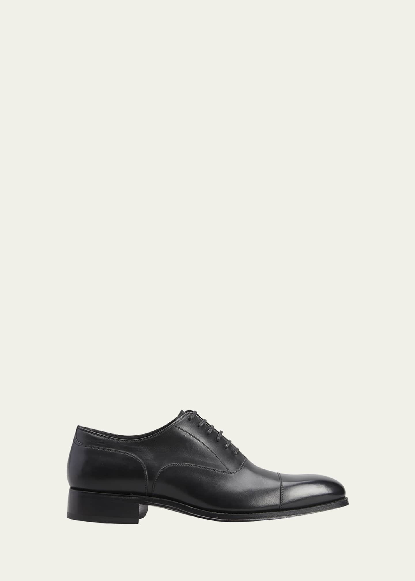 TOM FORD Men's Clayton Cap Toe Leather Oxfords - Bergdorf Goodman