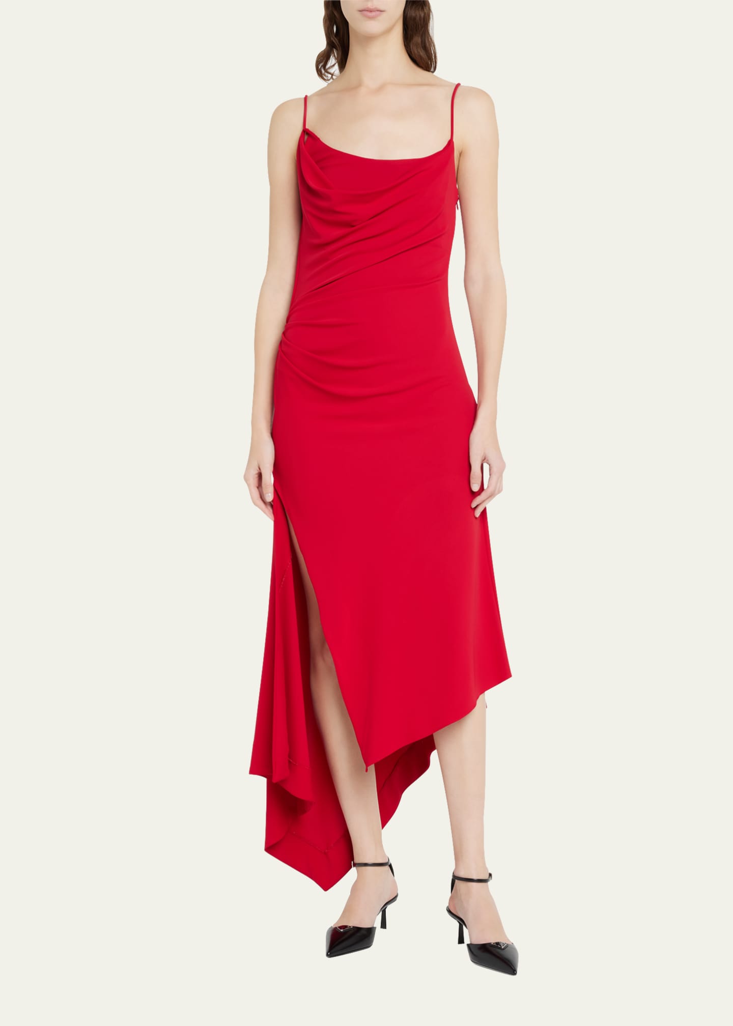 Monse Draped Asymmetric Slip Tank Dress Bergdorf Goodman