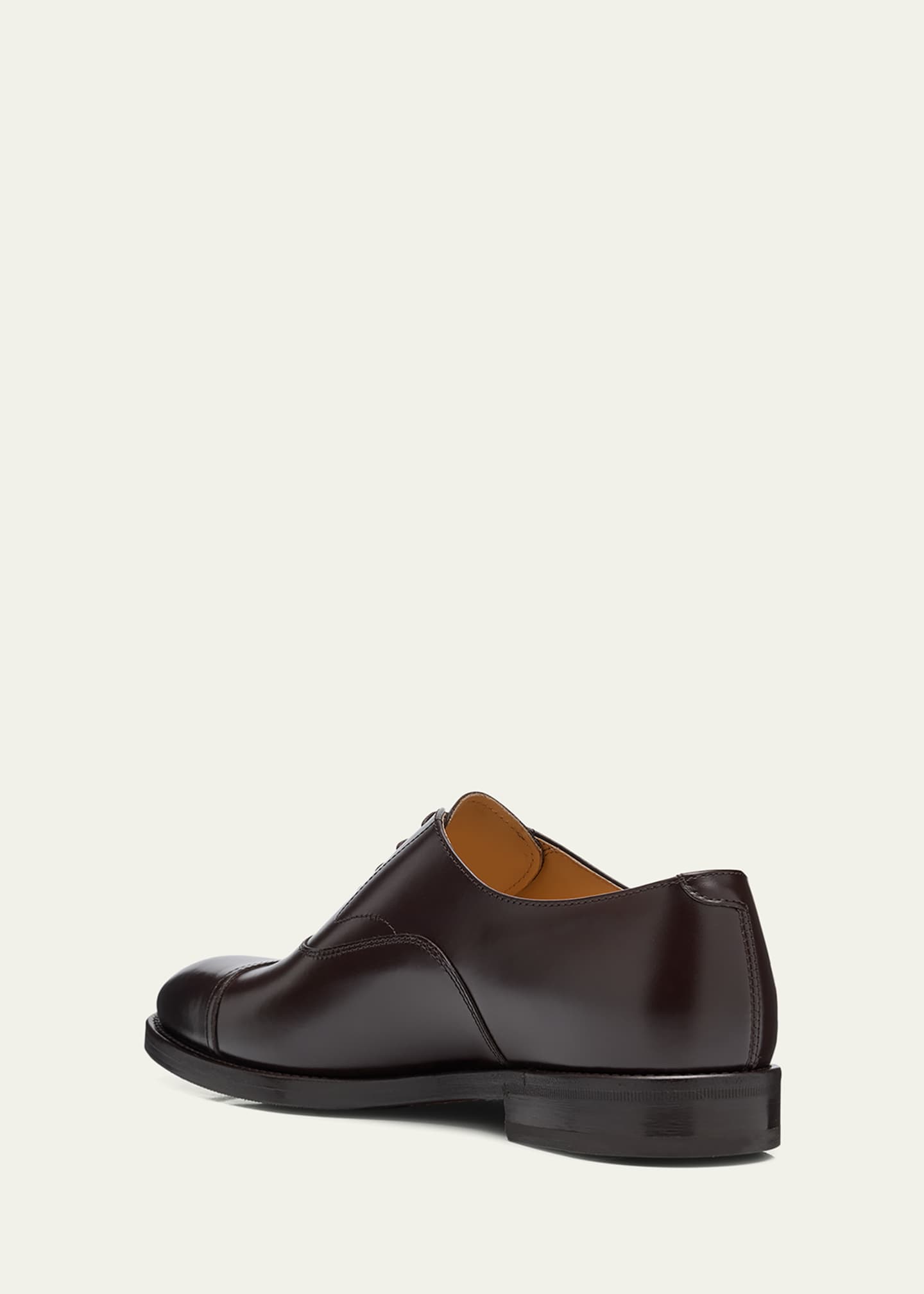 Brunello Cucinelli Men's Calf Leather Cap-Toe Oxfords Image 3 of 5