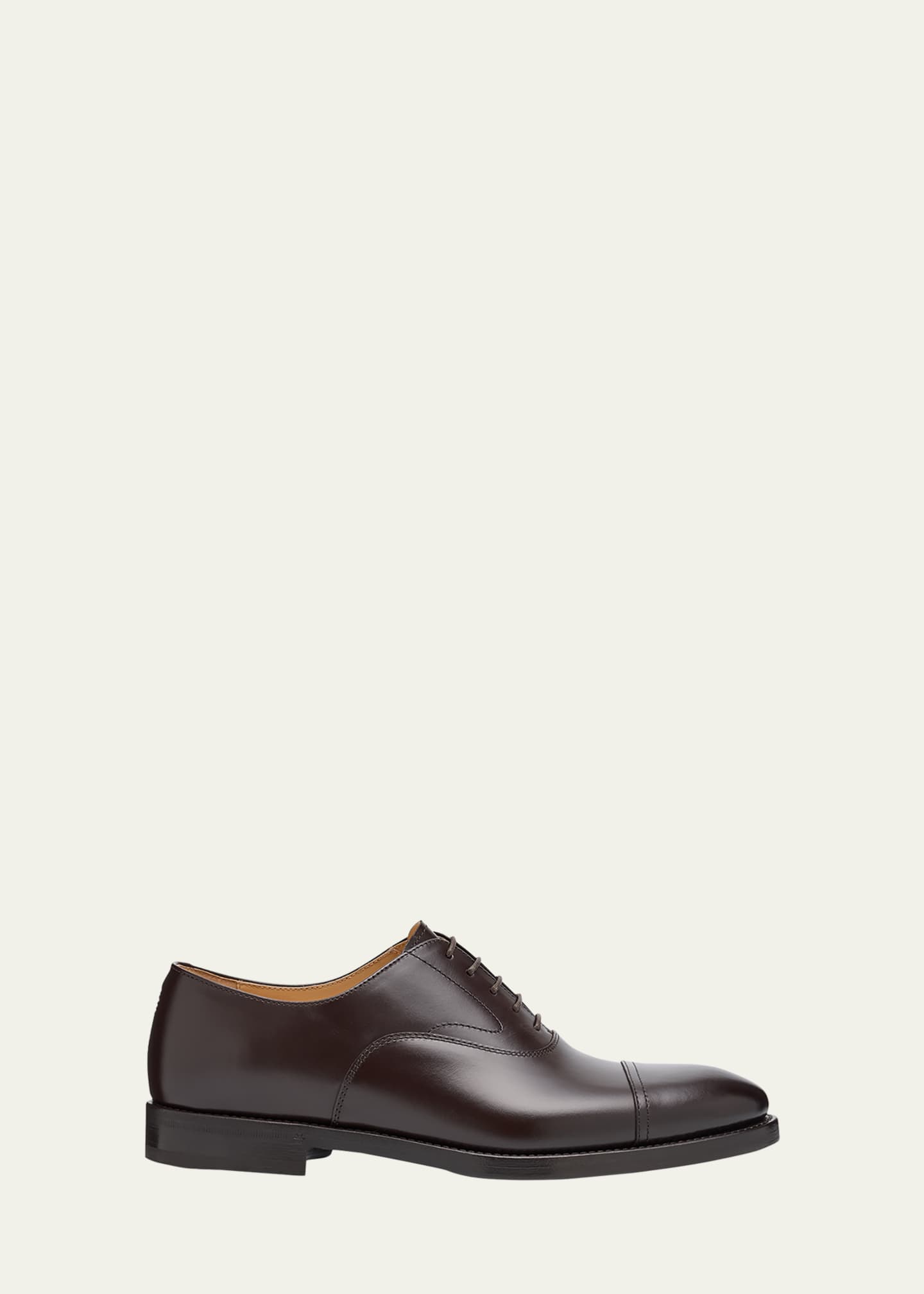 Brunello Cucinelli Men's Calf Leather Cap-Toe Oxfords Image 1 of 5