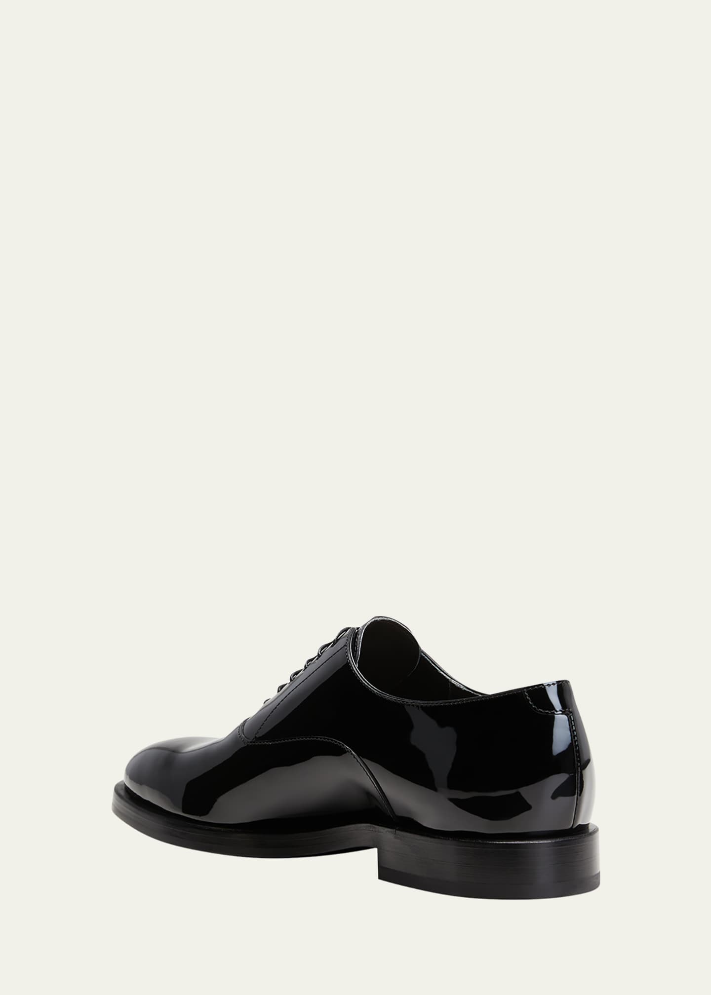 Brunello Cucinelli Men's Patent Leather Tuxedo Oxford Shoes Image 2 of 3