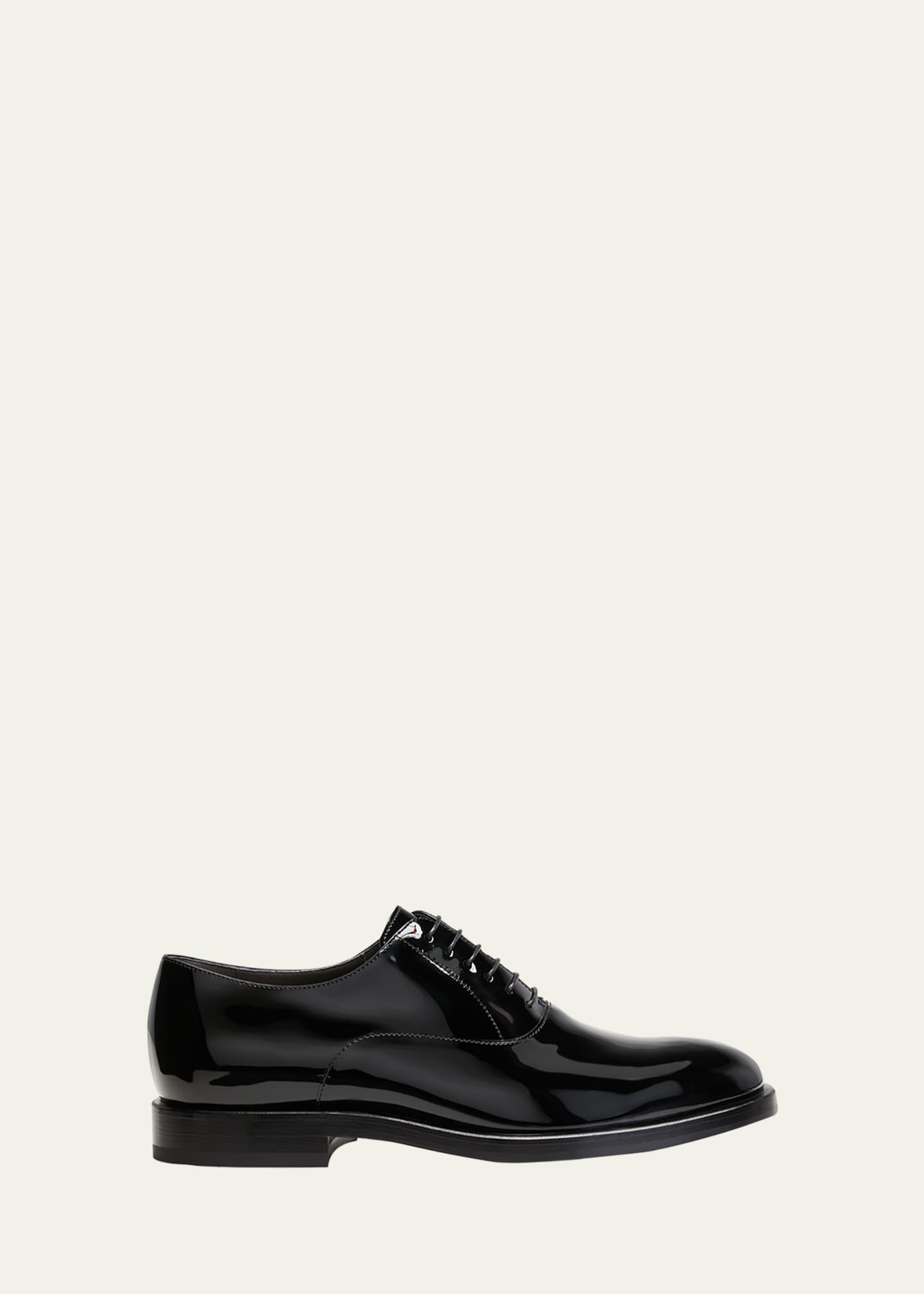 Black Tuxedo Oxford in Patent Leather