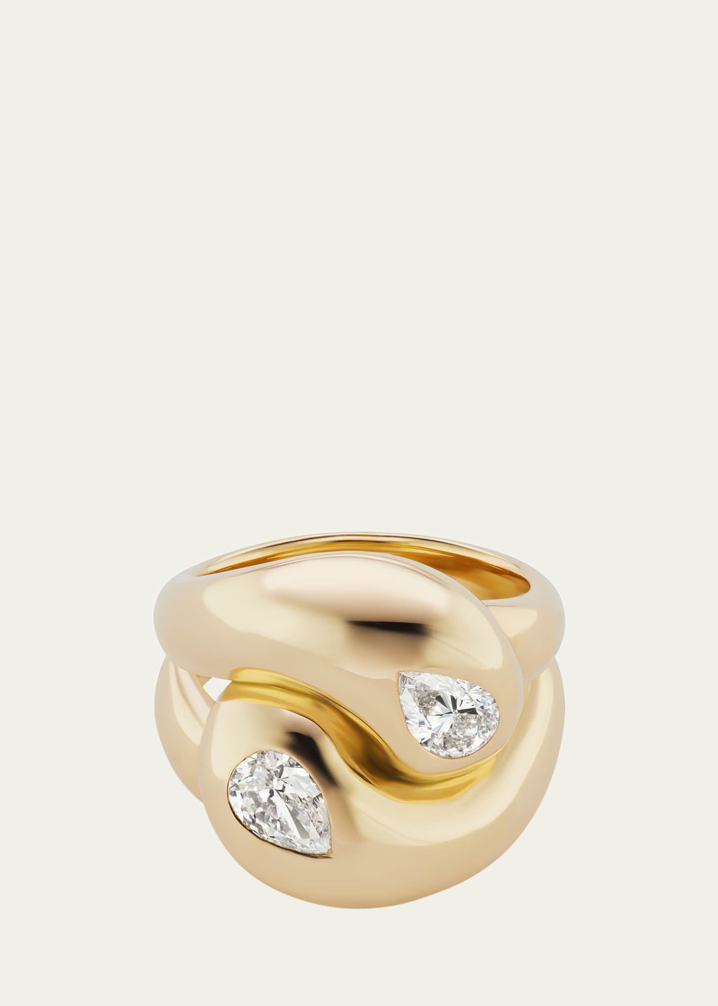Brent Neale Pear Diamond Knot Ring Image 2 of 2