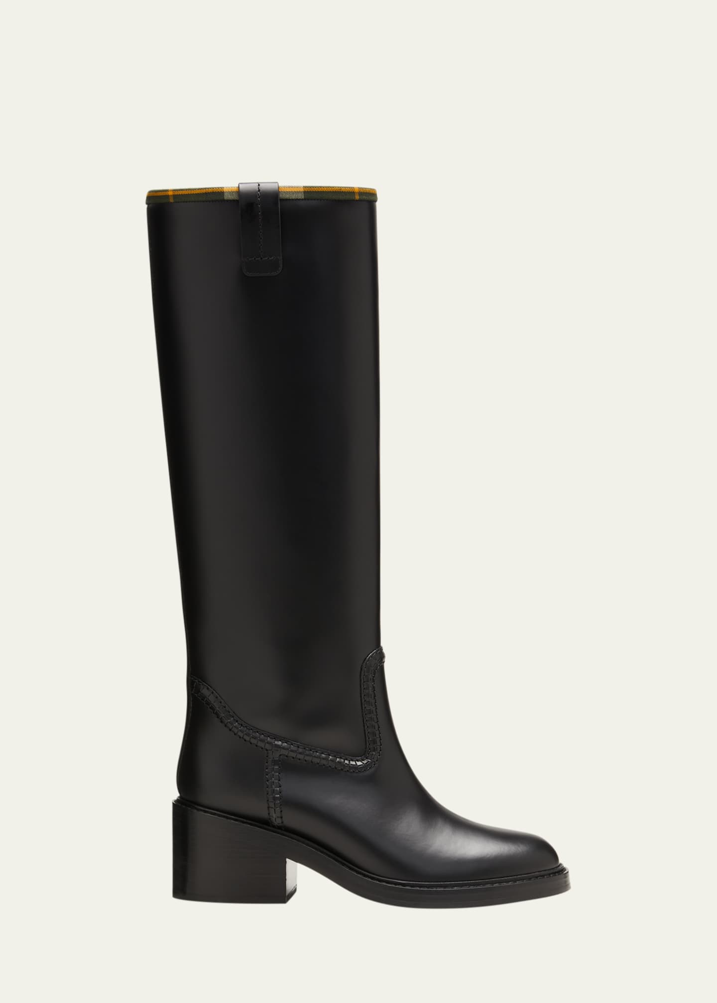 Chloe Barbour Leather Boots Bergdorf Goodman