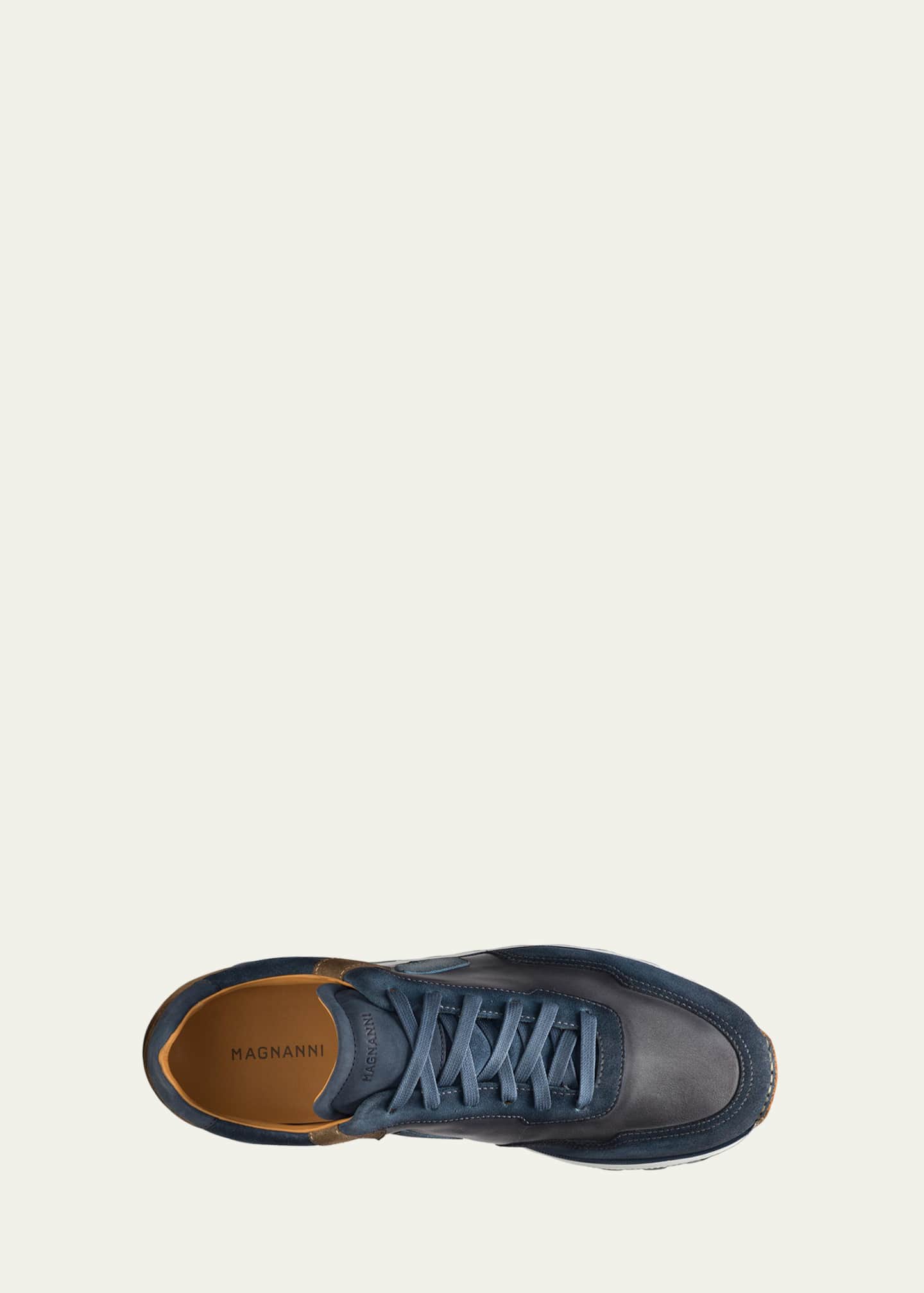 Magnanni Men's Leather Aero Runner Sneakers Image 4 of 4