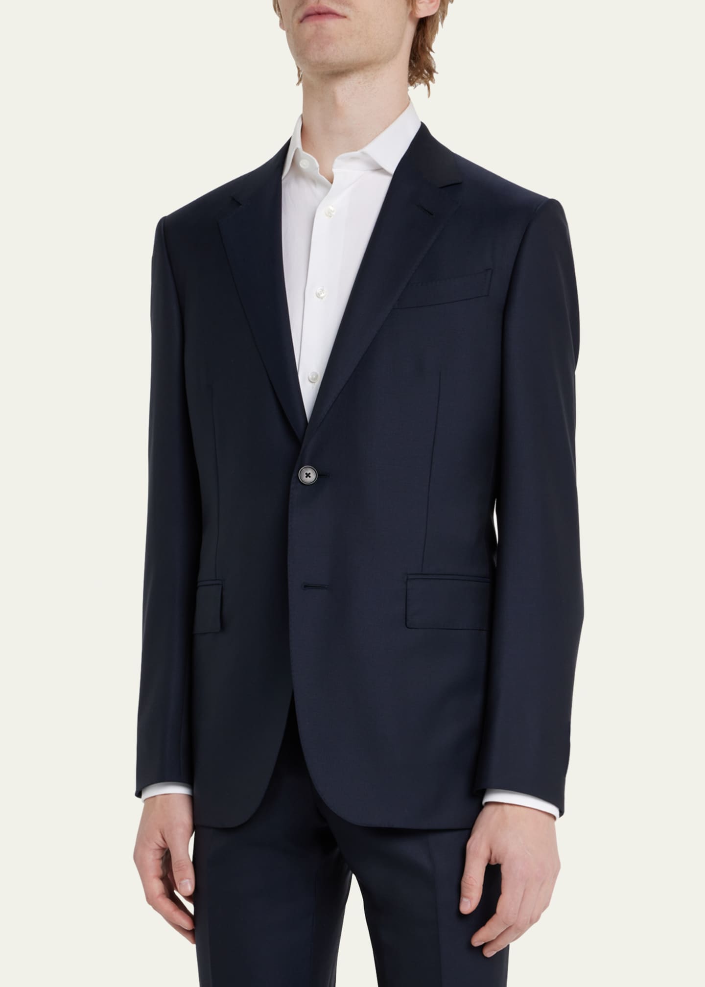外観美品Ermenegildo Zegna ネイビースーツ　15milmil15 Zegna 15milmil15 single-breasted Wool Suit | Blue | FARFETCH