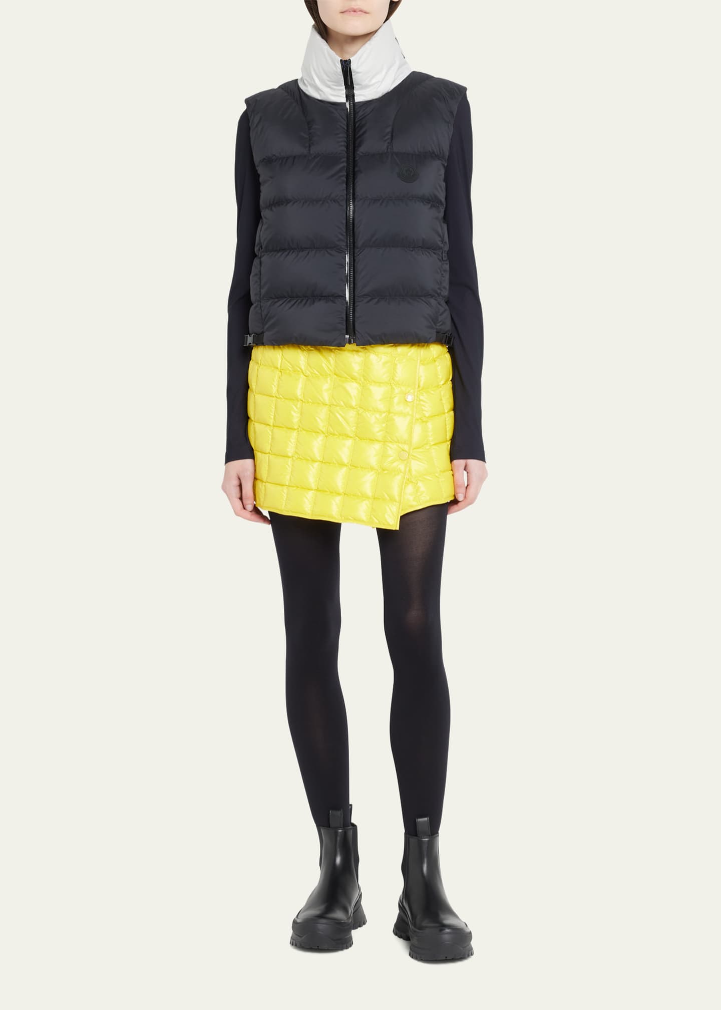 Moncler Asymmetric Quilted Mini Skirt Bergdorf Goodman