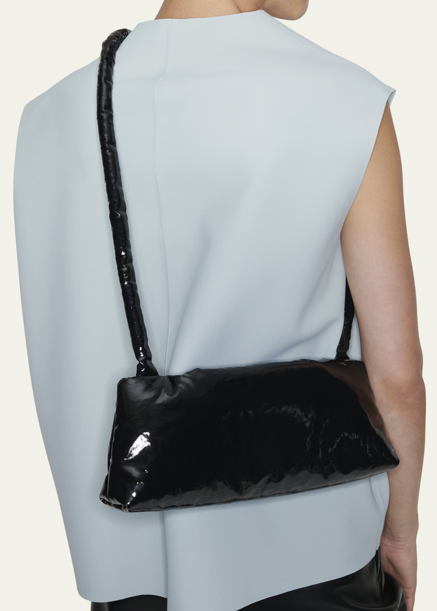 Kassl Knot Padded Oil-Coated Shoulder Bag Image 2 of 5