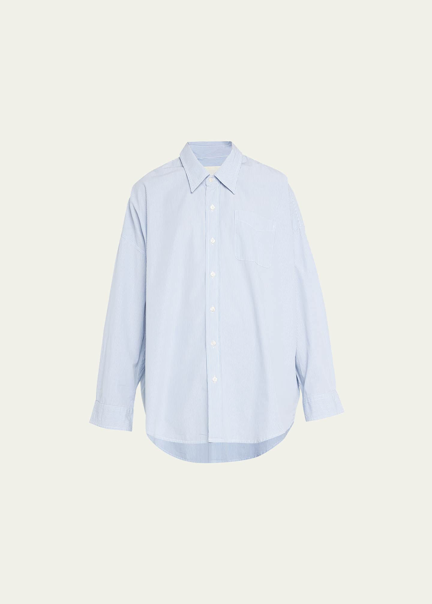 R13 Oxford Oversized Pin-Stripe Shirt