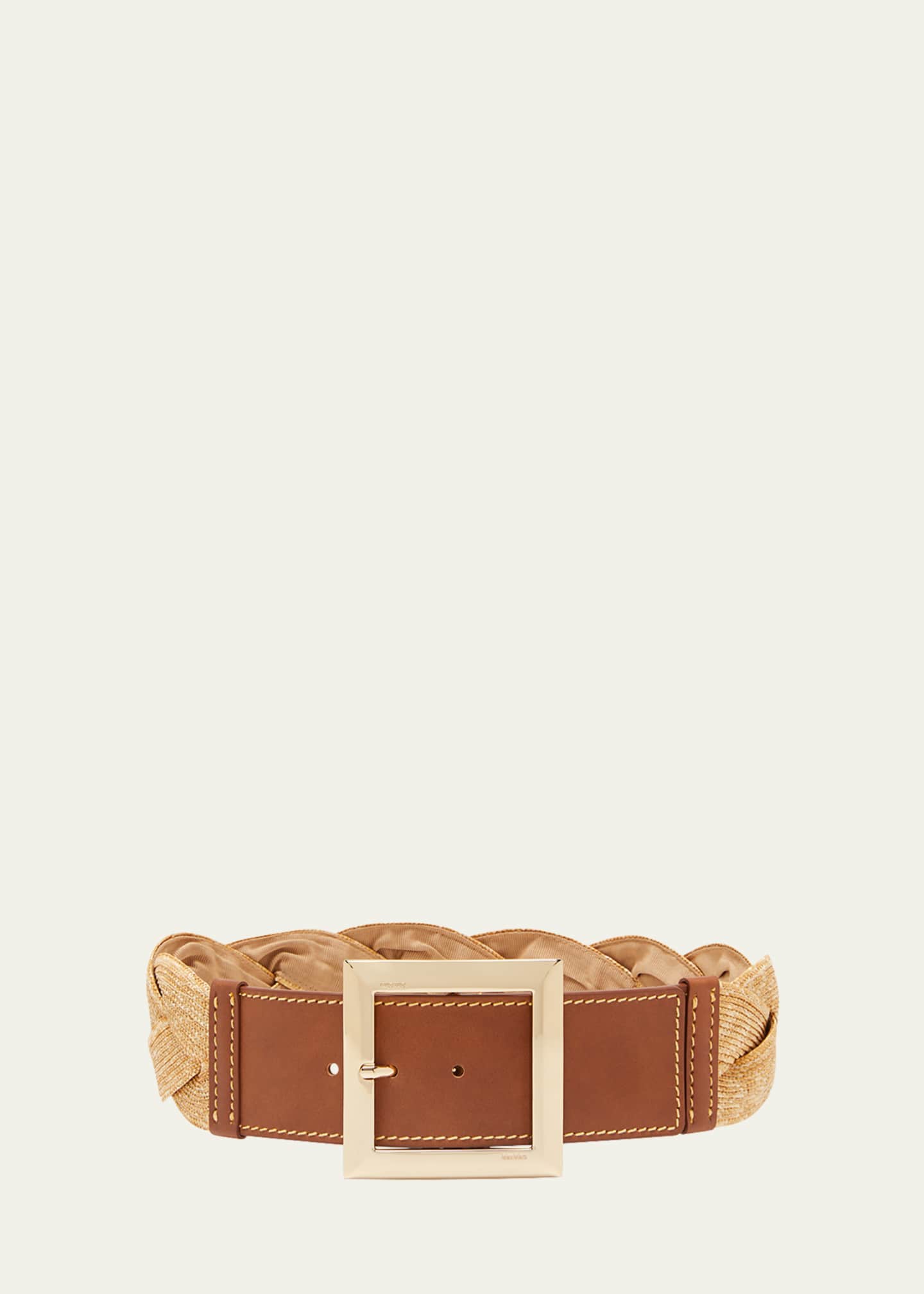 Max Mara Braided Wide Raffia Belt - Bergdorf Goodman